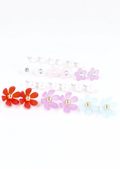 12Pr Aretes Flores LILA