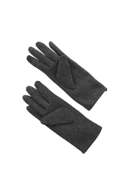 Guantes tejido tacto suave jaspeado peluche GRIS