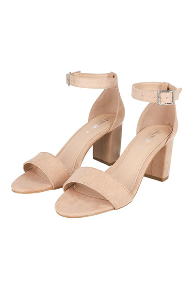 Tacon Tiras Basico Suede NUDE