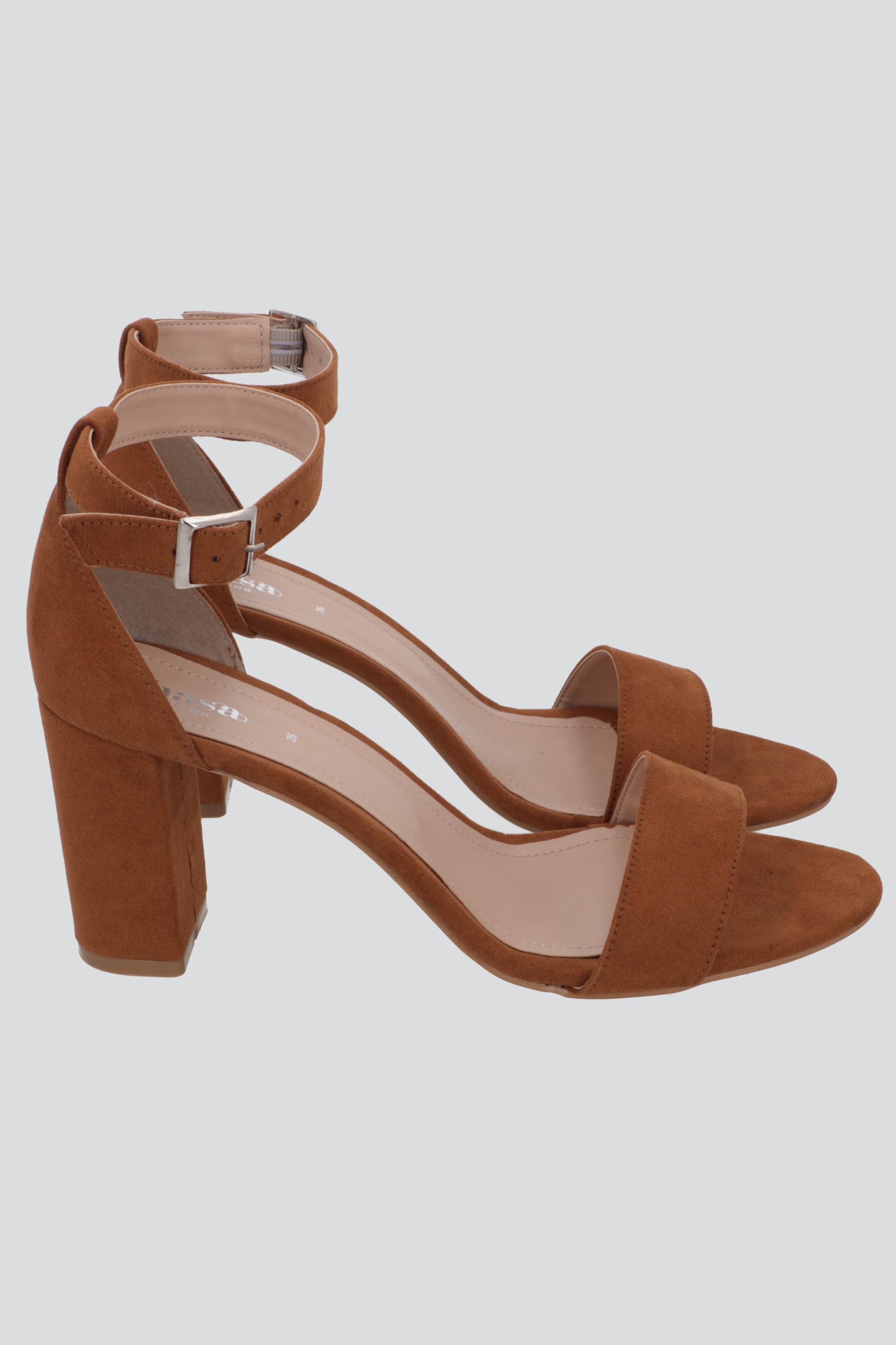 Tacon Tiras Basico Suede CAMELLO