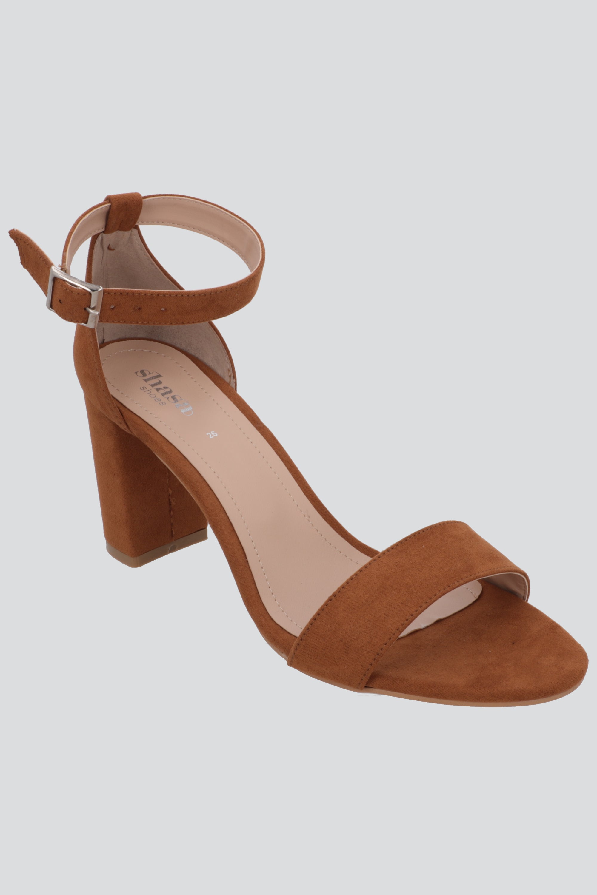 Tacon Tiras Basico Suede CAMELLO