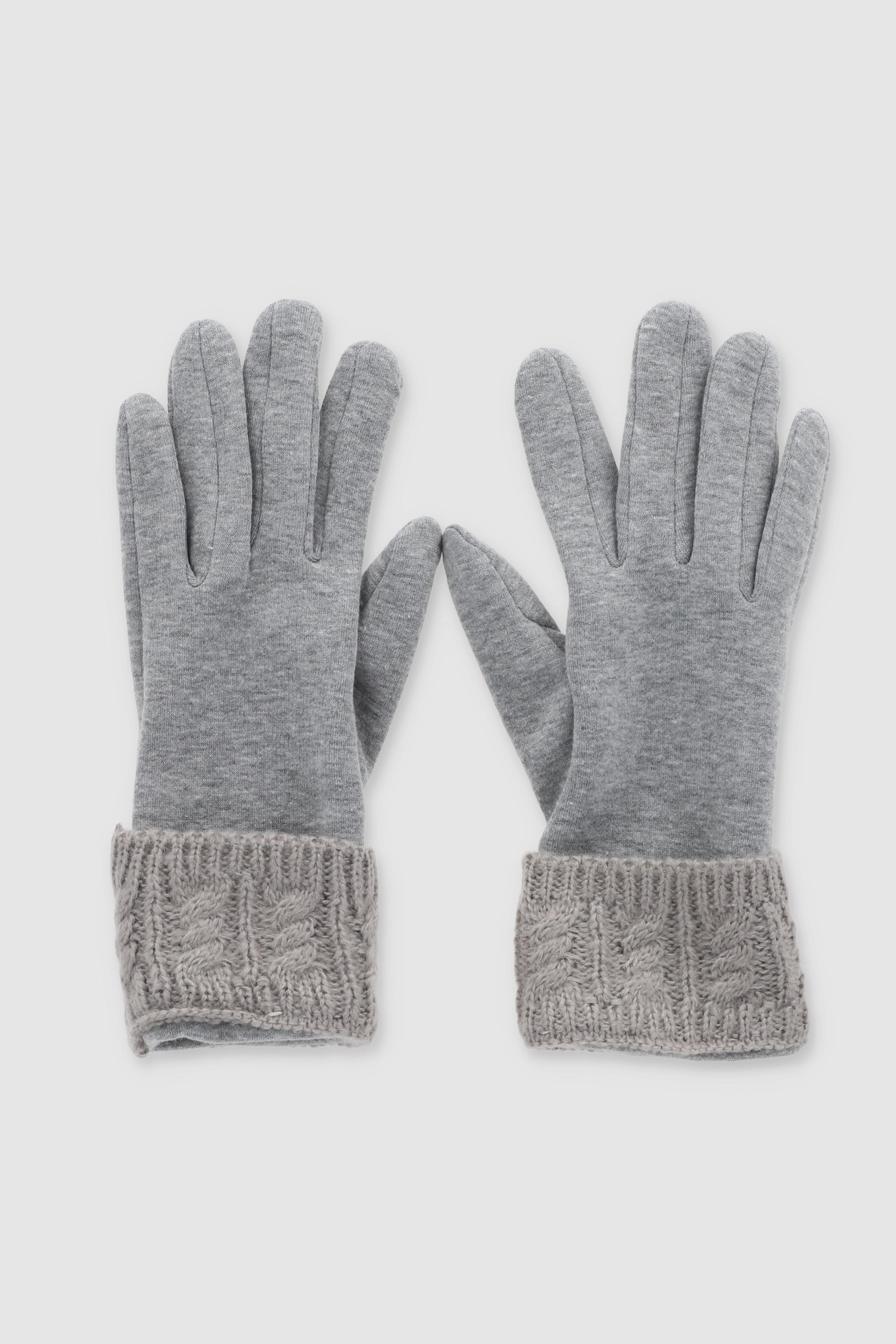 Braid fabric gloves GREY