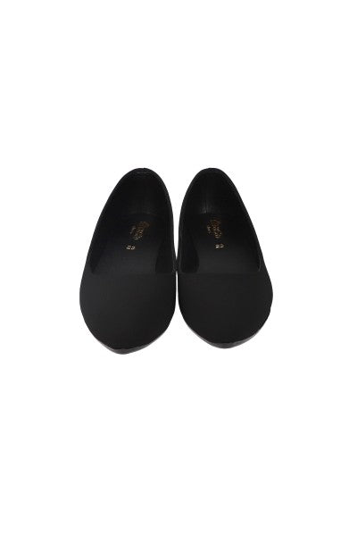 Flat suede puntal lisa NEGRO