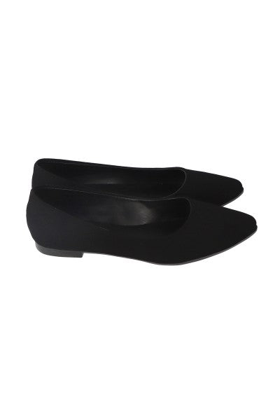 Flat suede puntal lisa NEGRO