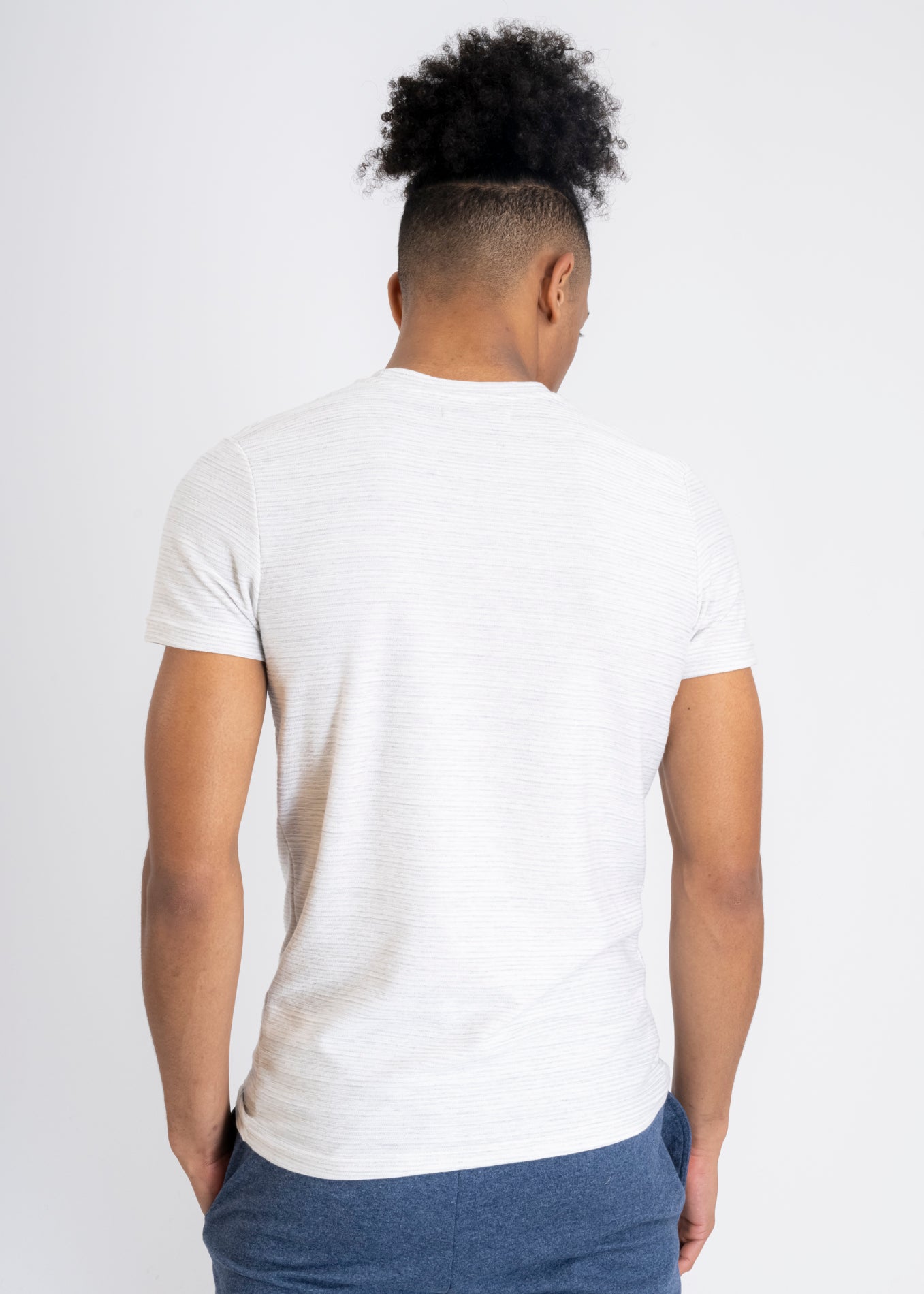 Round neck shirt texture Light gray