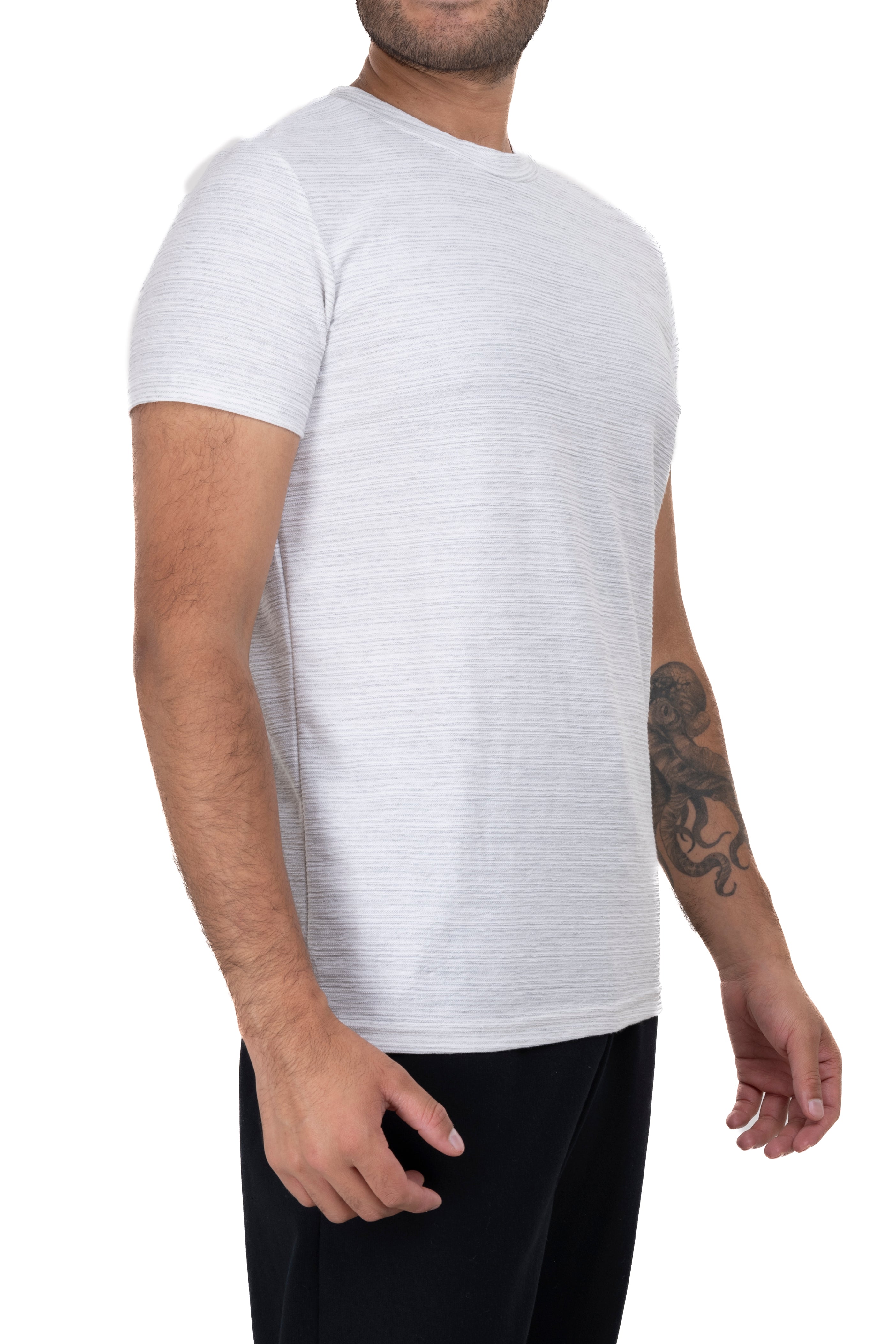 Round neck shirt texture Light gray