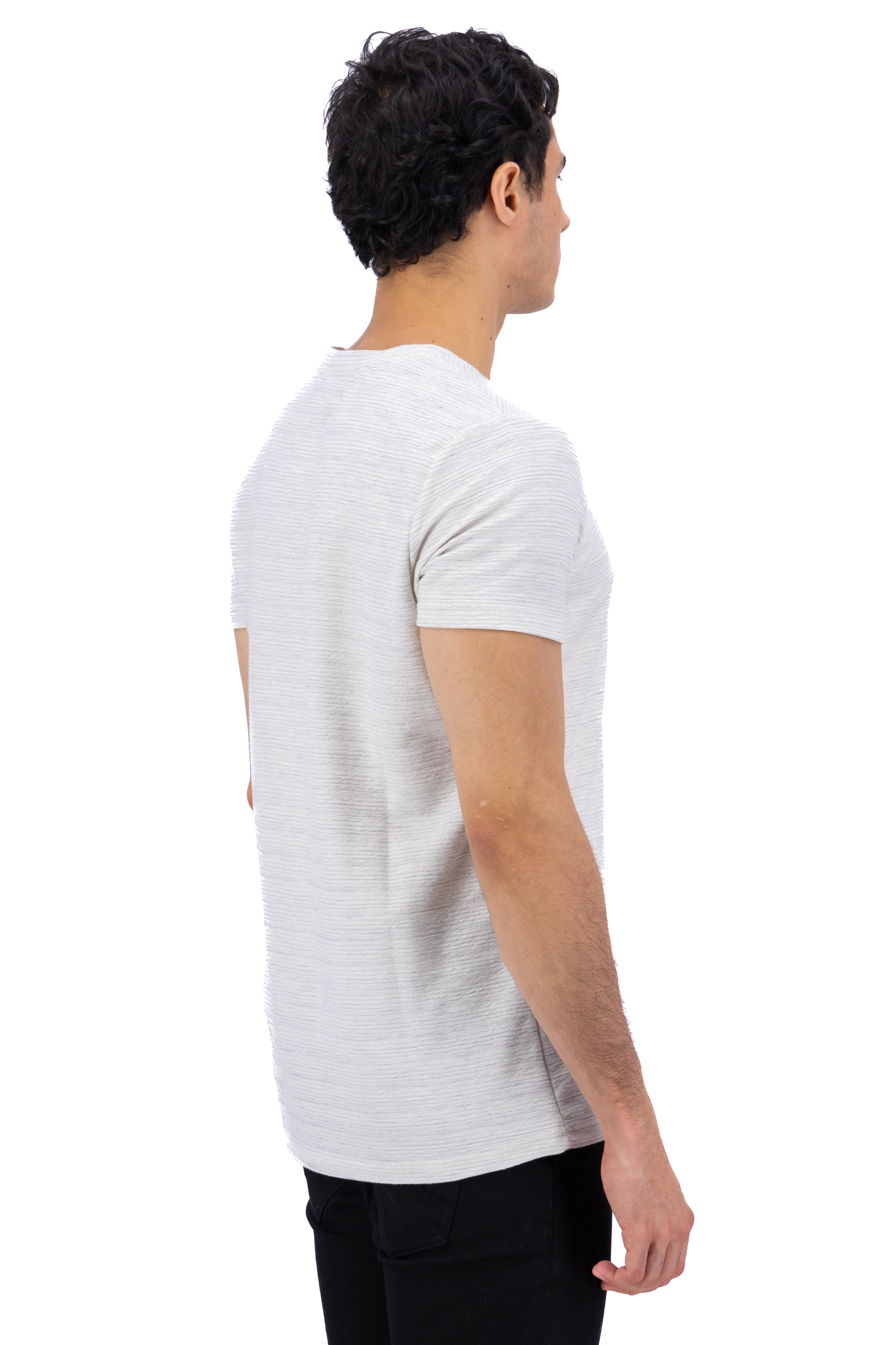 Round neck shirt texture Light gray