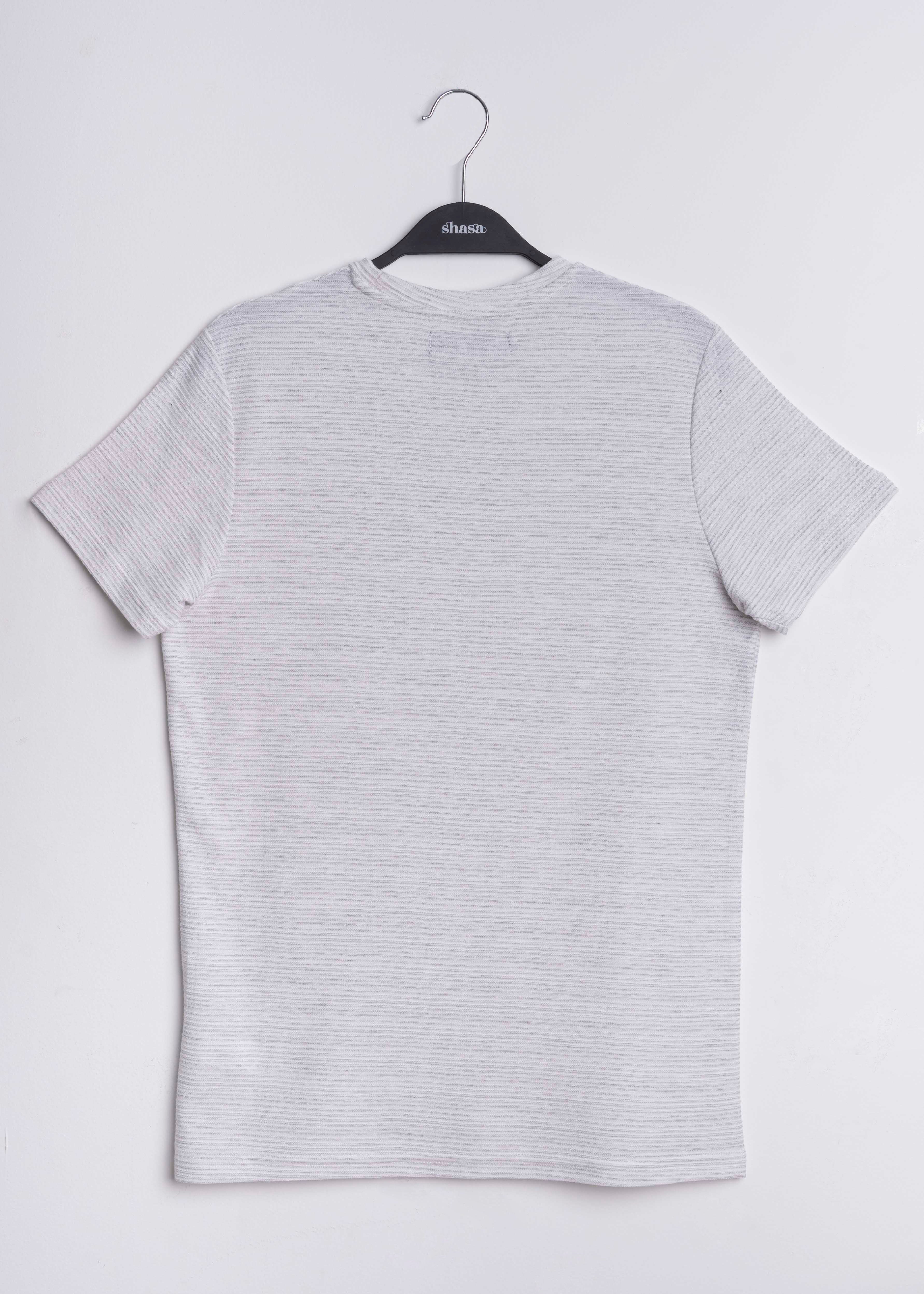 Round neck shirt texture Light gray