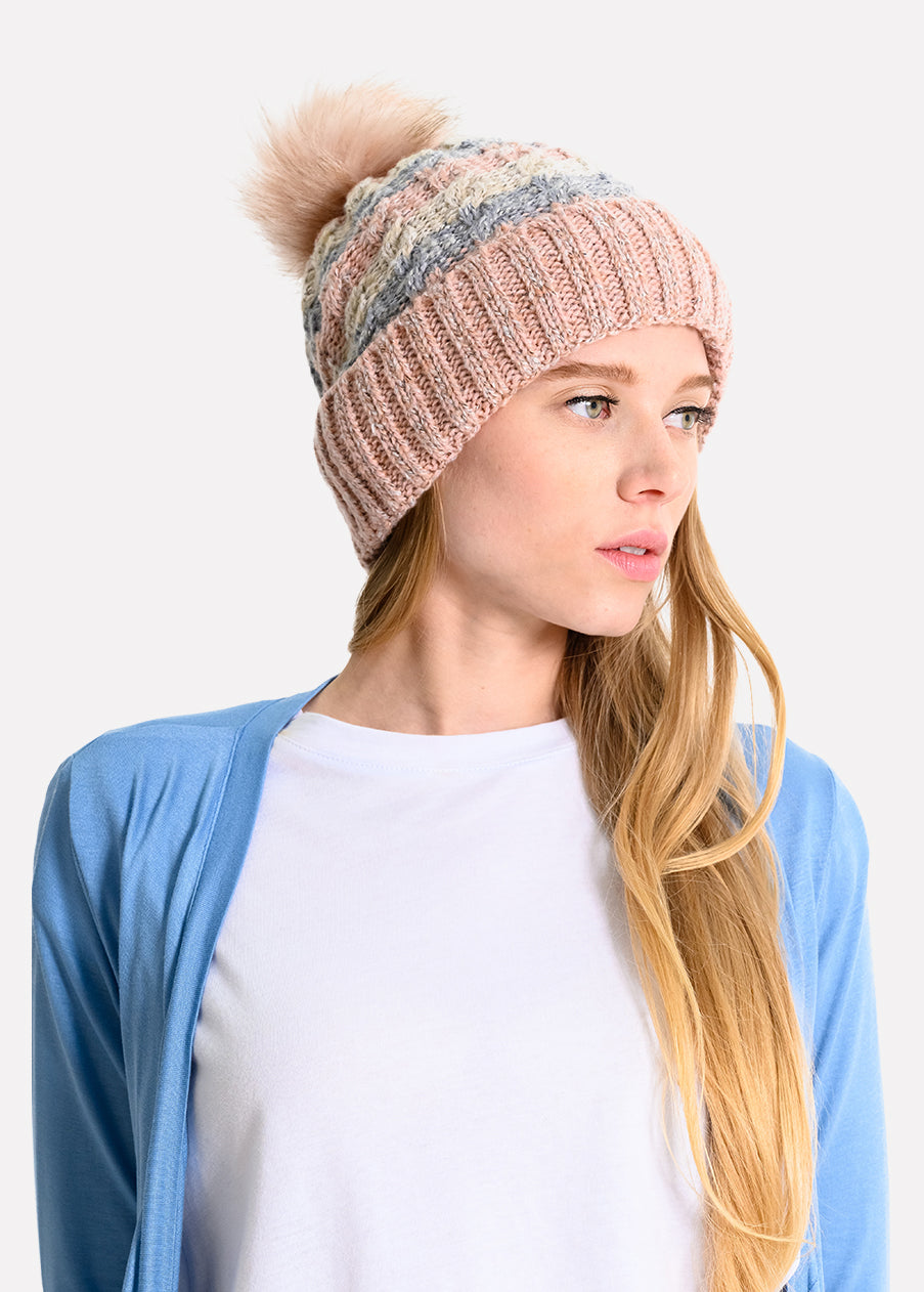 Multicolored tissue hat PINK