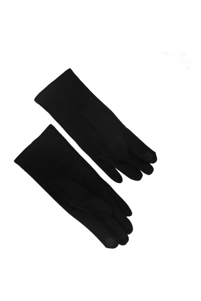 Suede gloves BLACK