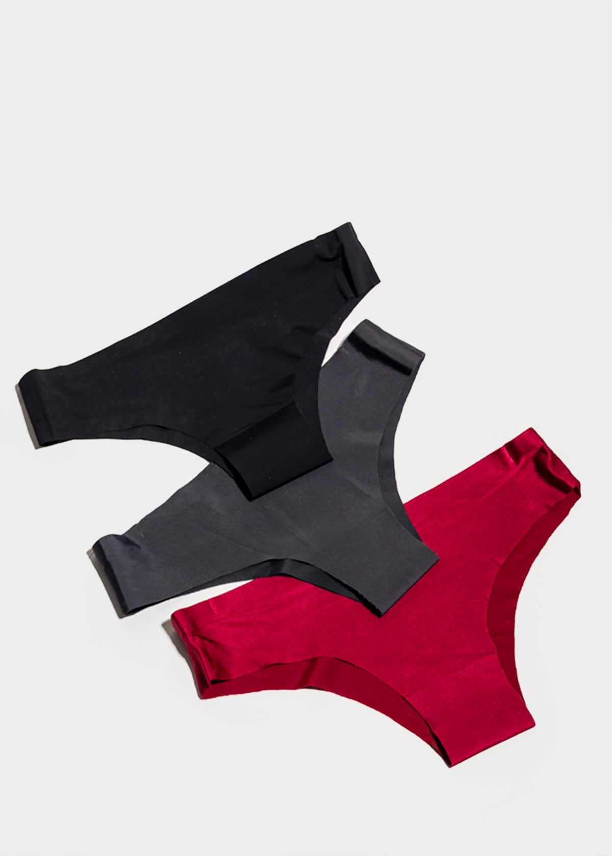 Set 3 seamless bikinis Combo wine