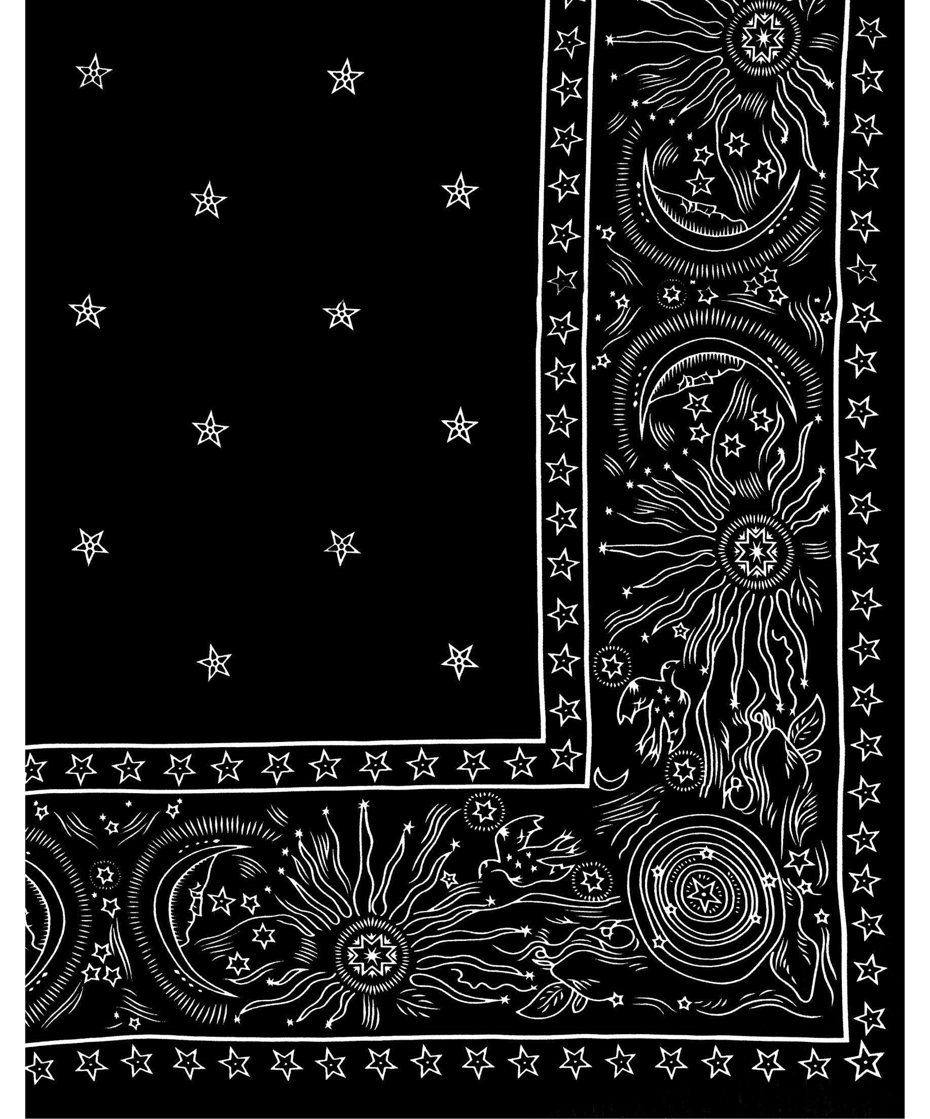 Pañuelo estampado tarot NEGRO