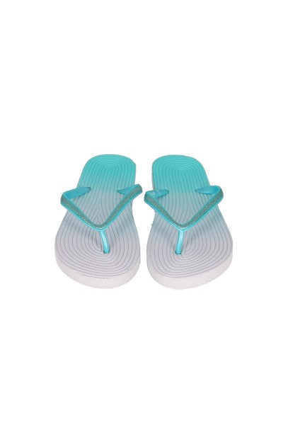 Flip flop textura brillos AZUL COMBO