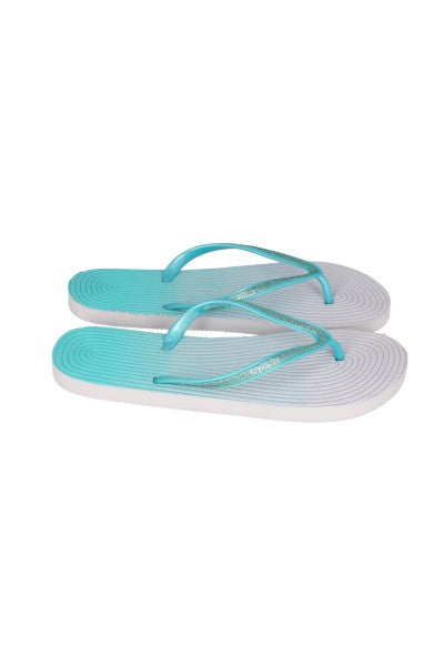 Flip flop textura brillos AZUL COMBO