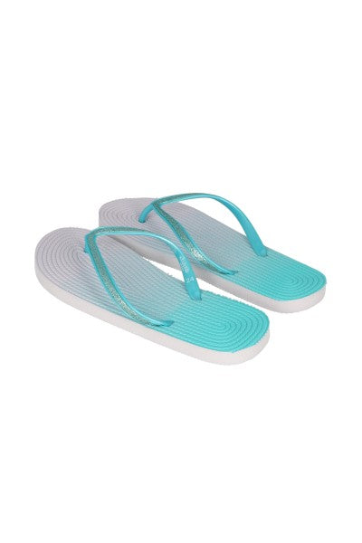 Flip flop textura brillos AZUL COMBO