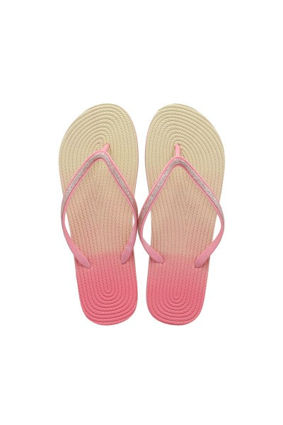 Flip flop textura brillos ORO ROSA