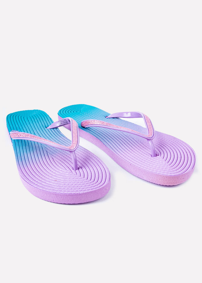 Flip flop textura brillos MORADO