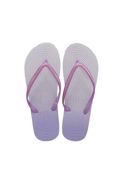 Flip flop textura brillos MORADO COMBO