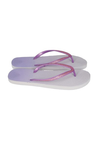 Flip flop textura brillos MORADO COMBO