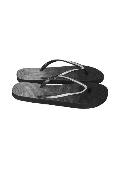 Flip flop textura brillos NEGRO