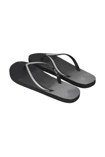 Flip flop textura brillos NEGRO