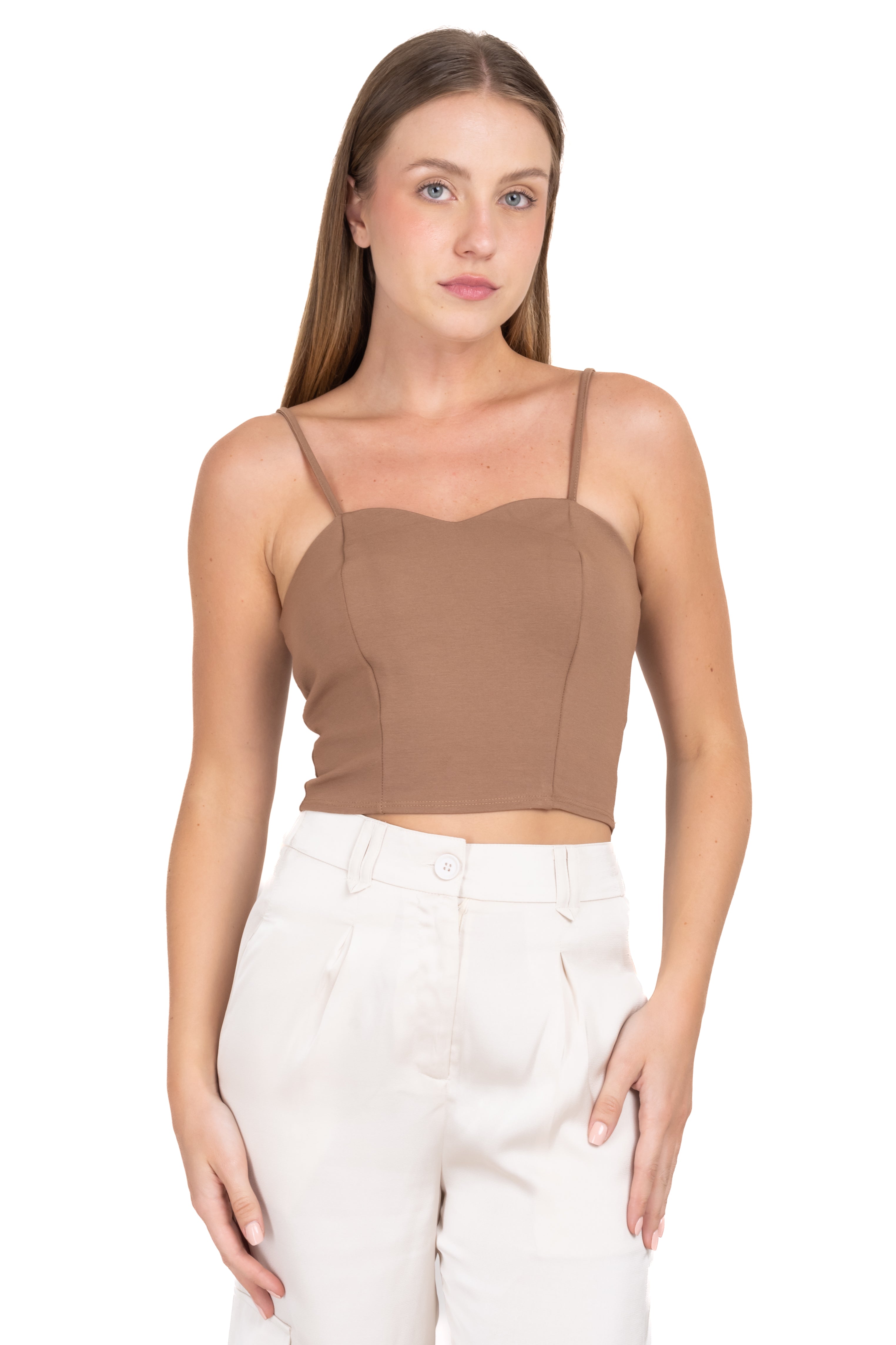 Top Copas Tirantes KHAKI