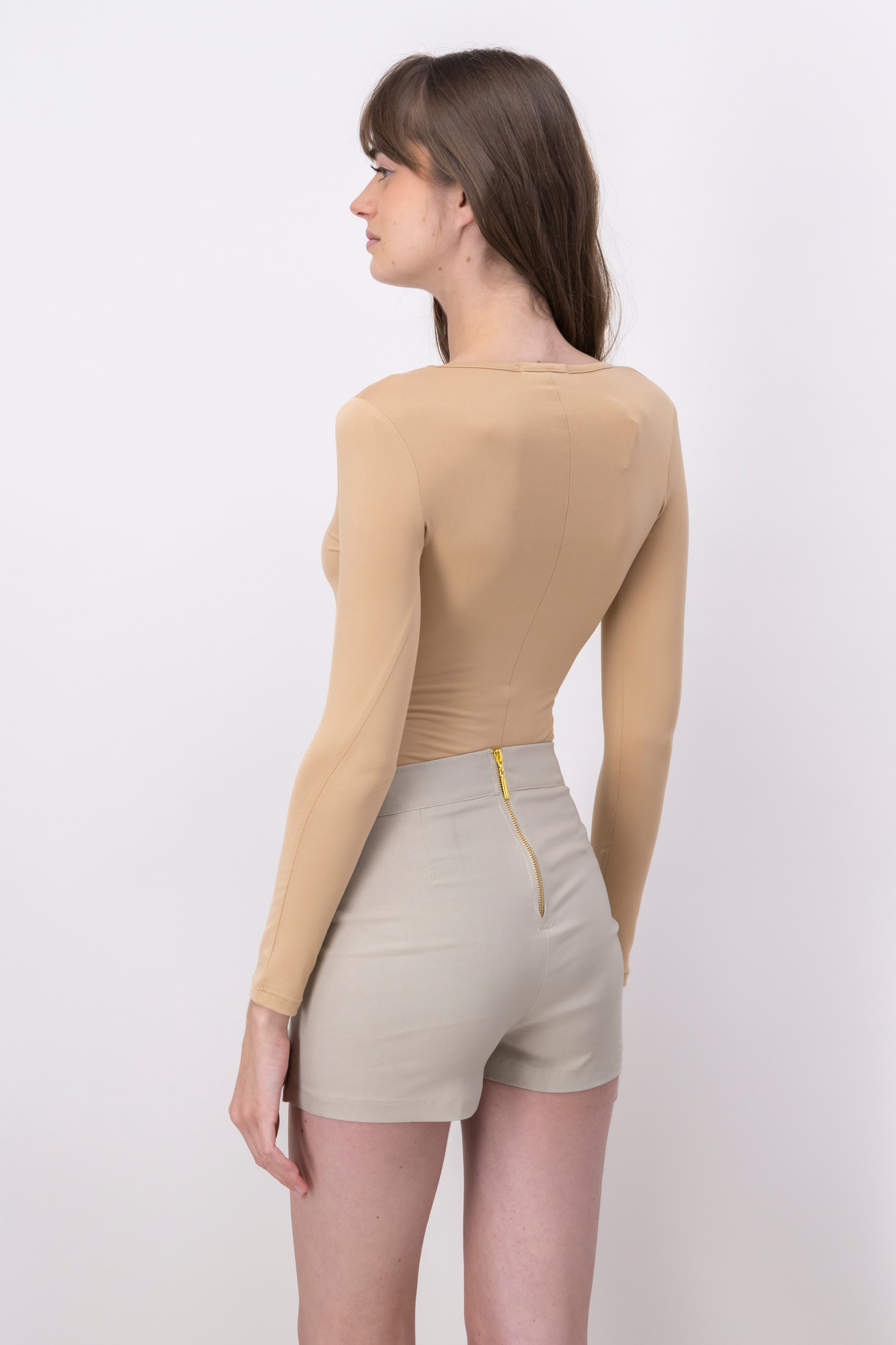 Bodysuit Liso Escote TAN