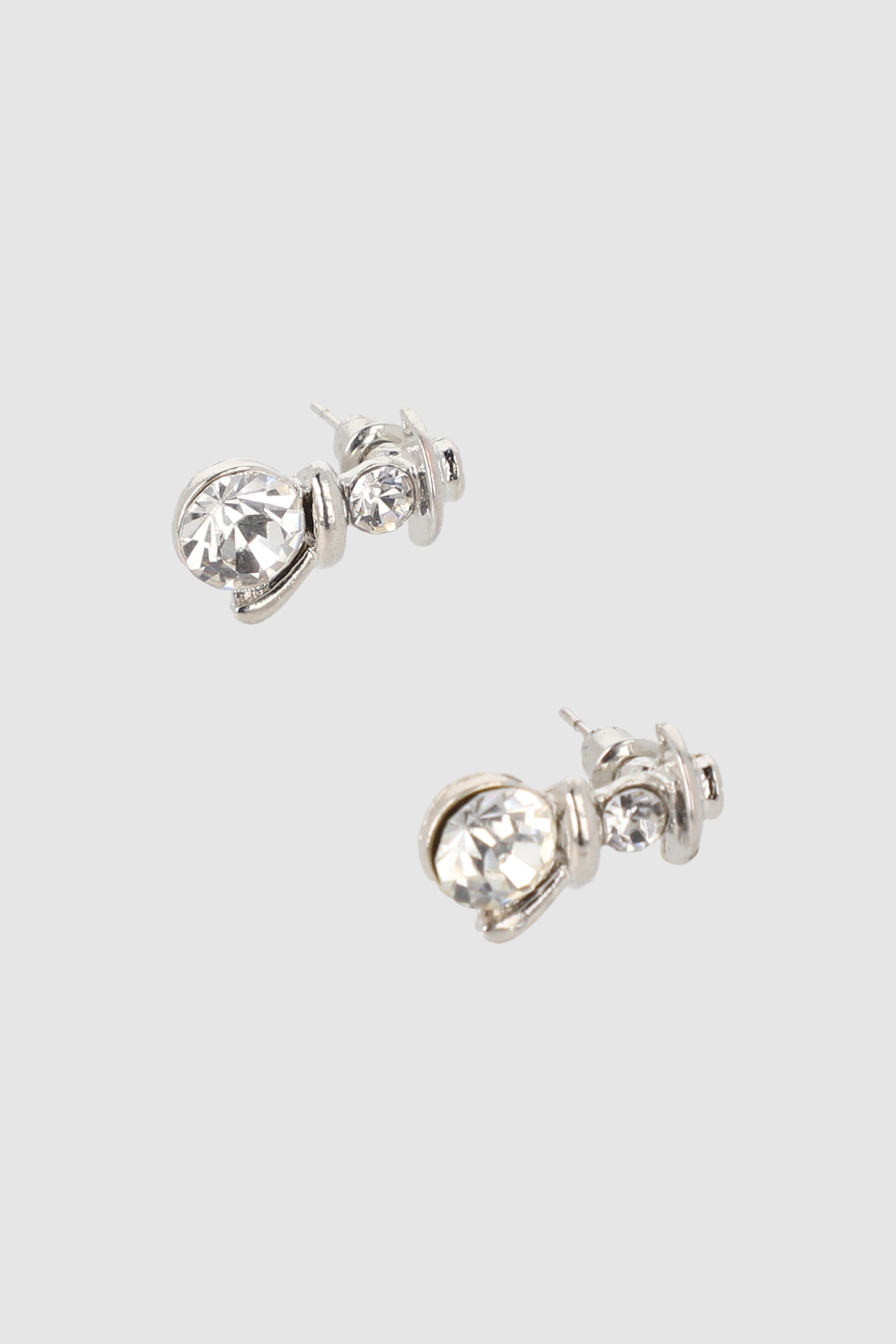 1 Pr Aretes Snowman Brillo PLATA