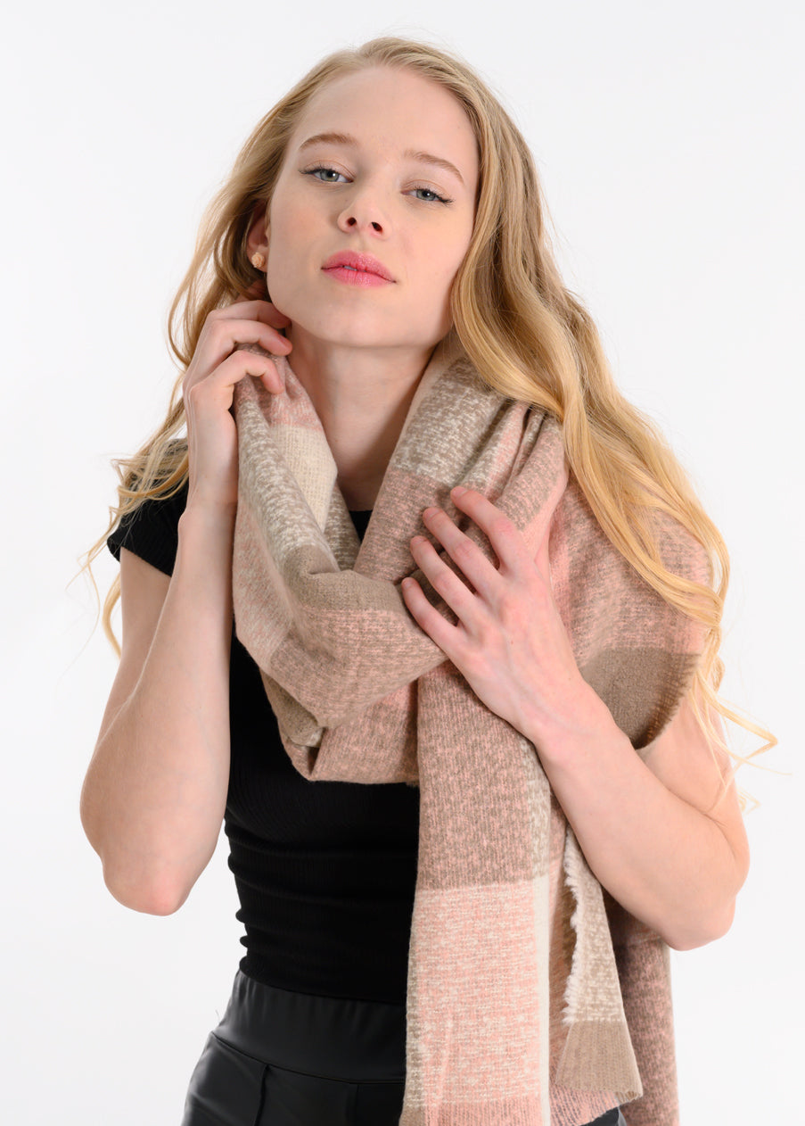 Maxi Cuadros scarf BEIGE