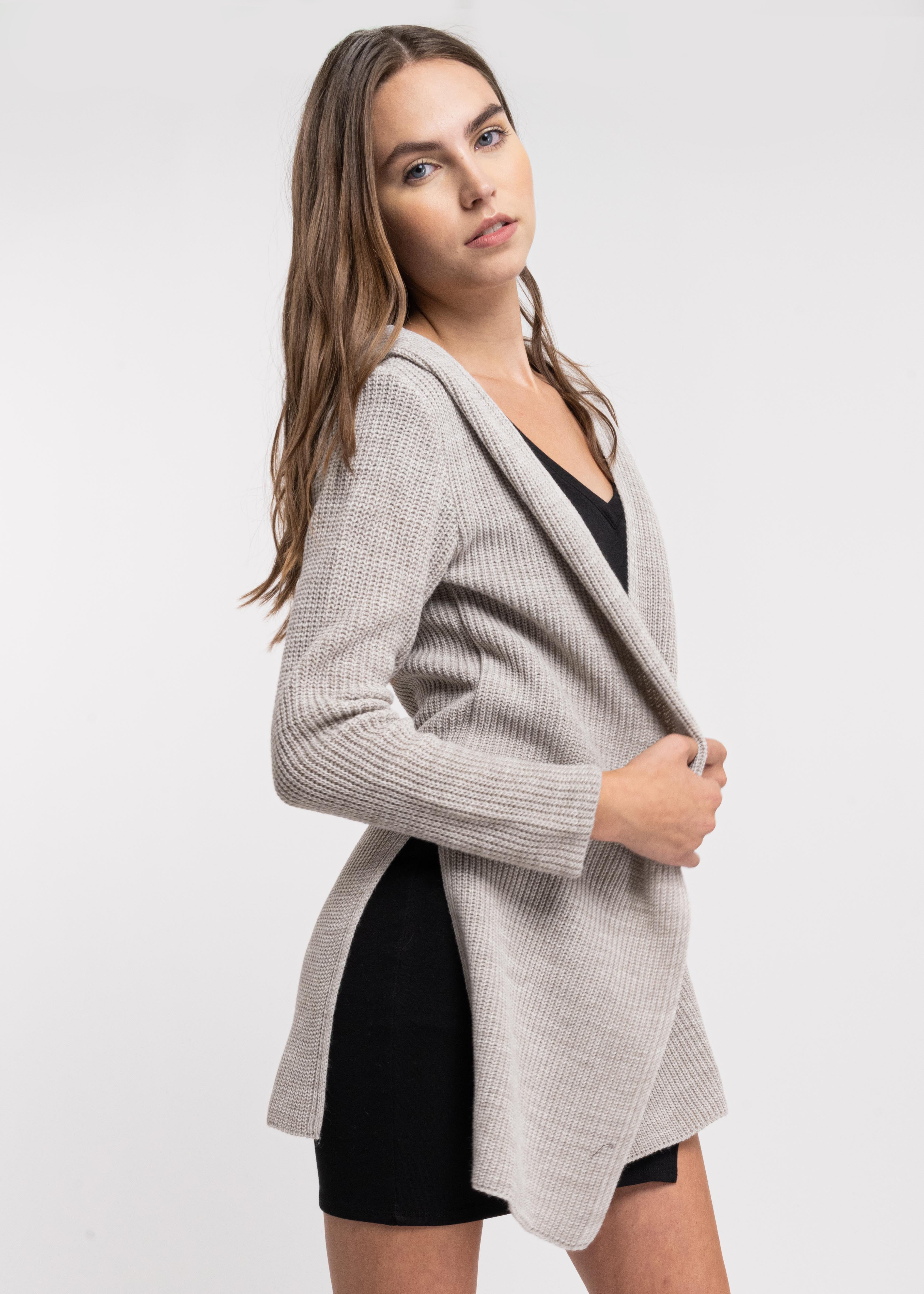 Cárdigan Gorro Abierto BEIGE