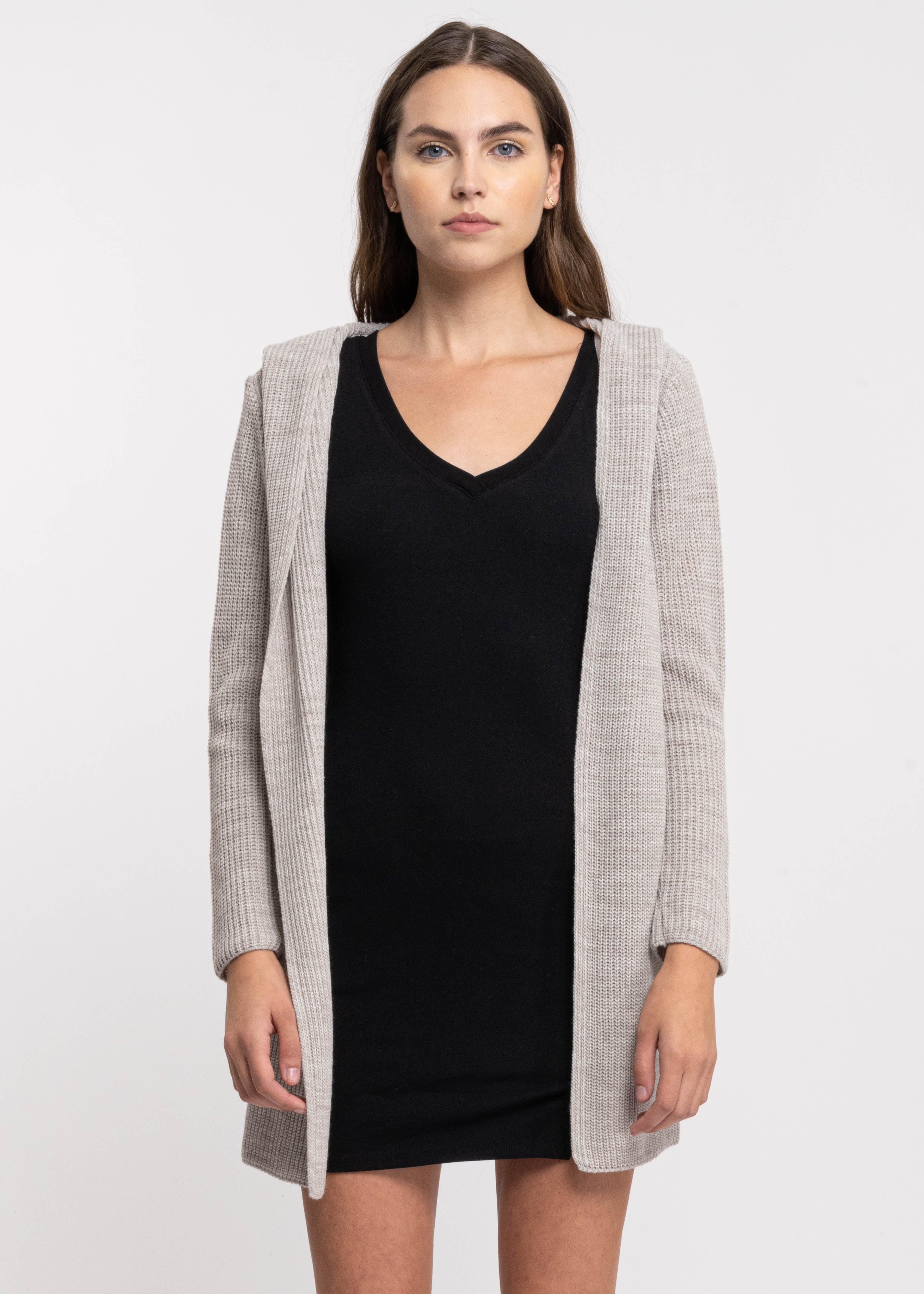 Cárdigan Gorro Abierto BEIGE