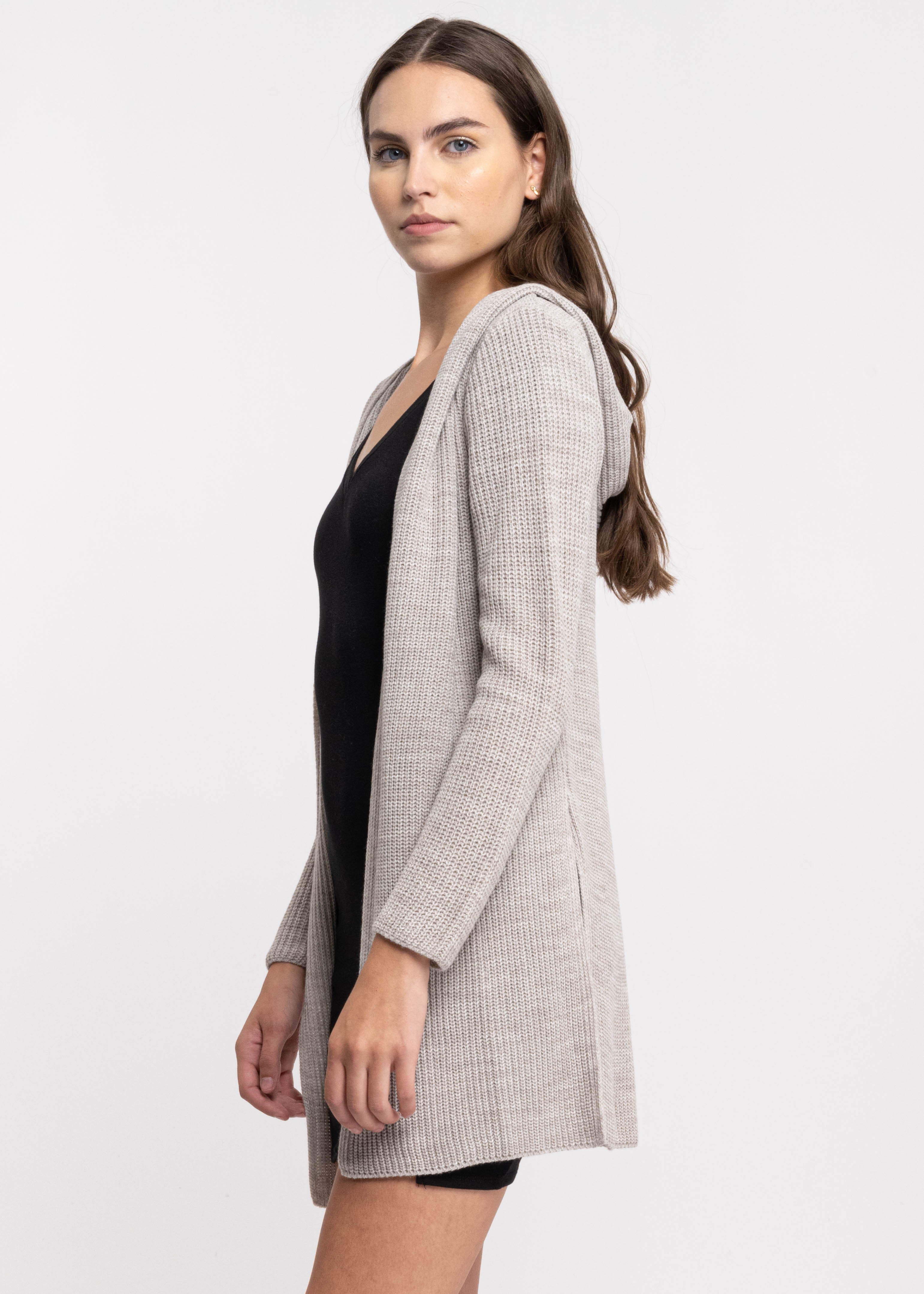 Cárdigan Gorro Abierto BEIGE