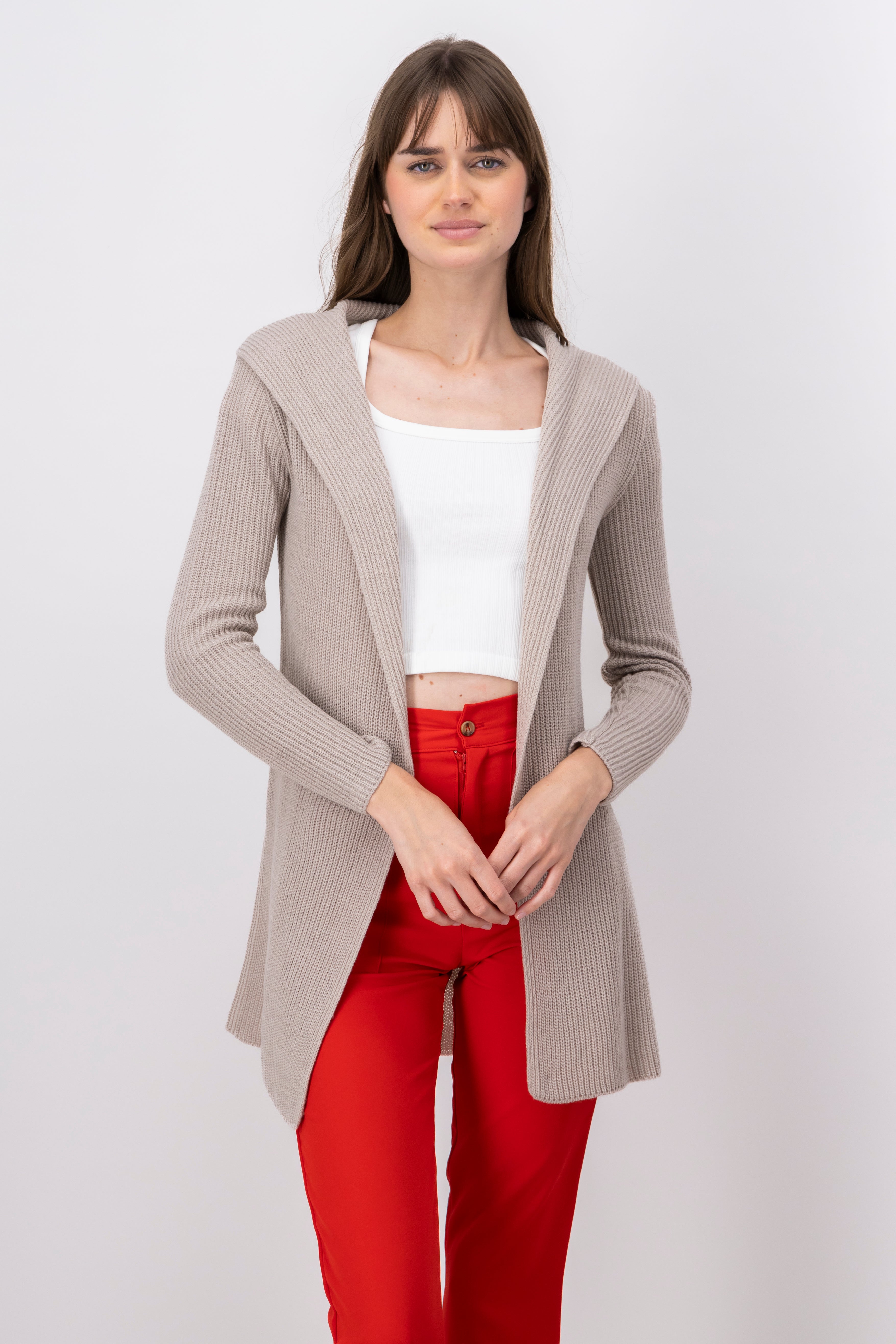 Cárdigan Gorro Abierto BEIGE