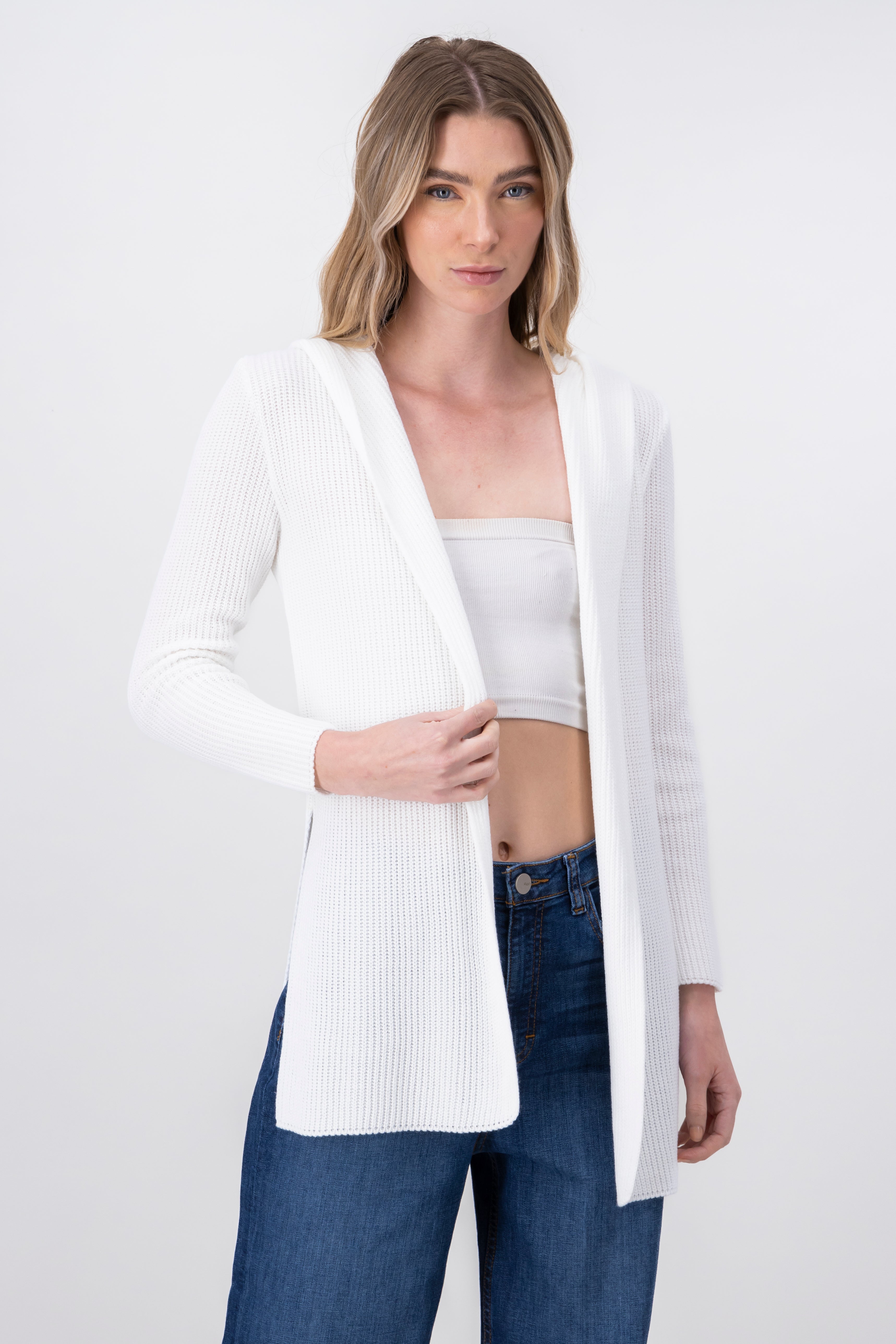 Cárdigan Gorro Abierto BLANCO