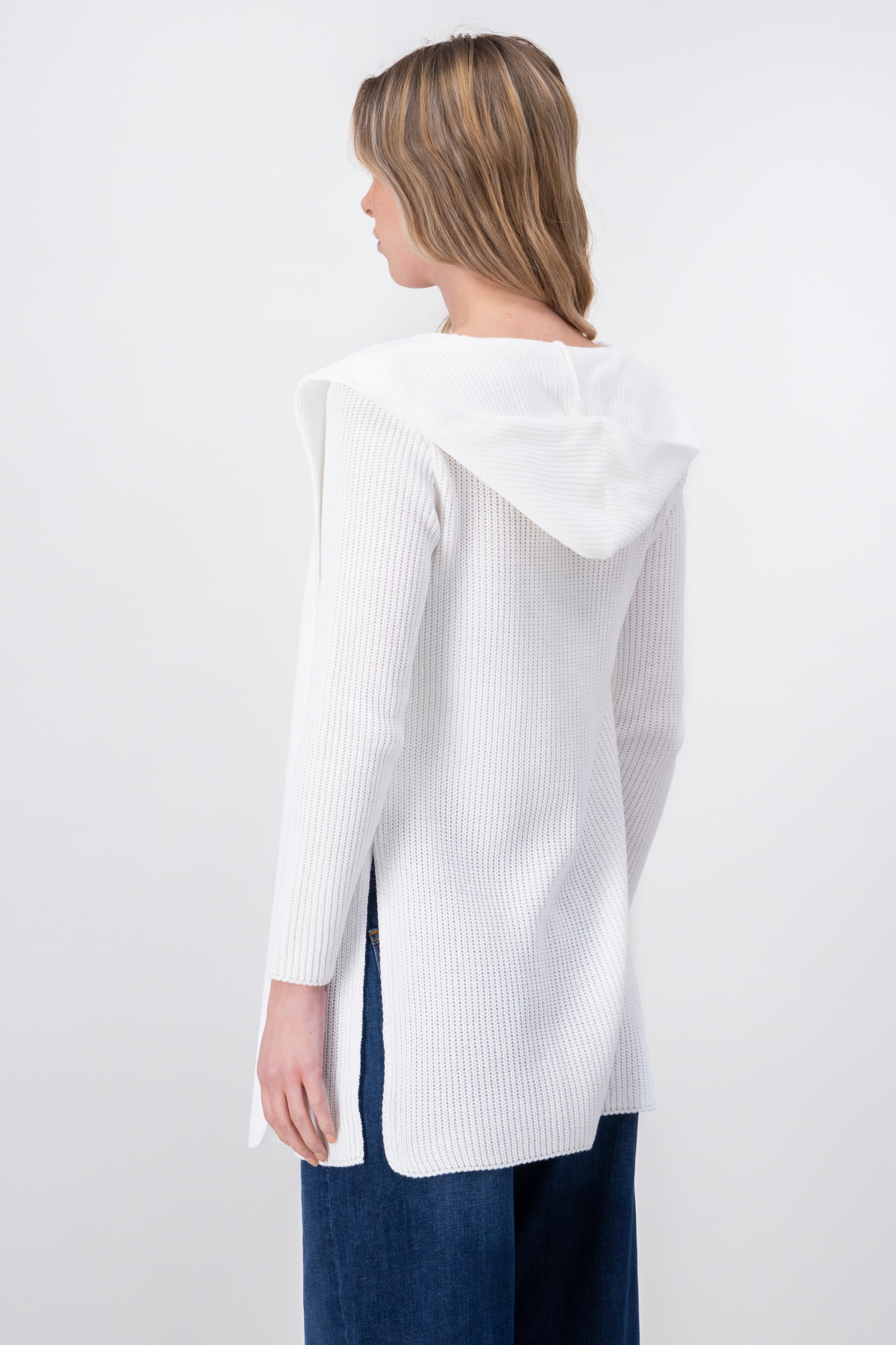 Cárdigan Gorro Abierto BLANCO