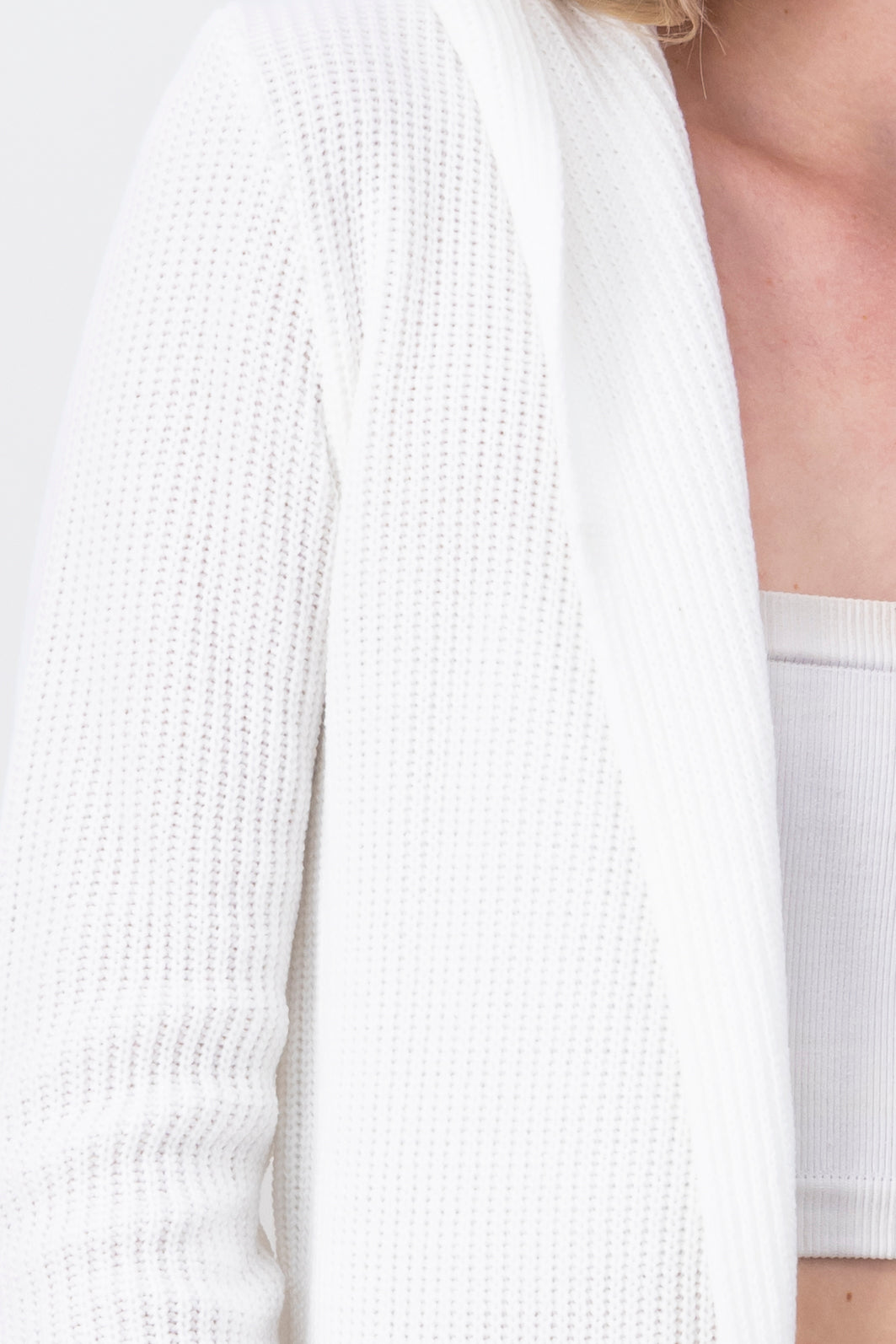 Cárdigan Gorro Abierto BLANCO