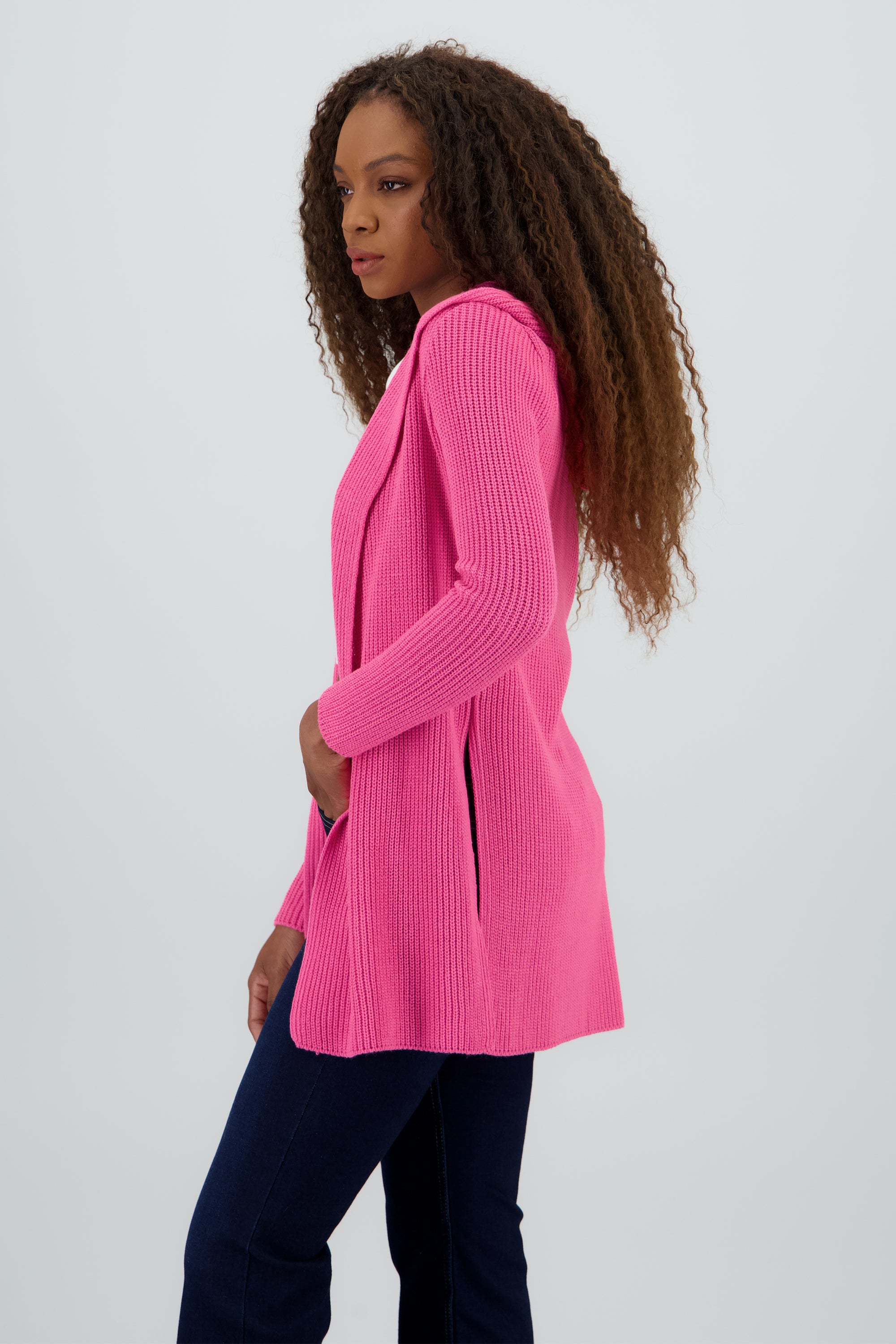 Cárdigan Gorro Abierto MAGENTA