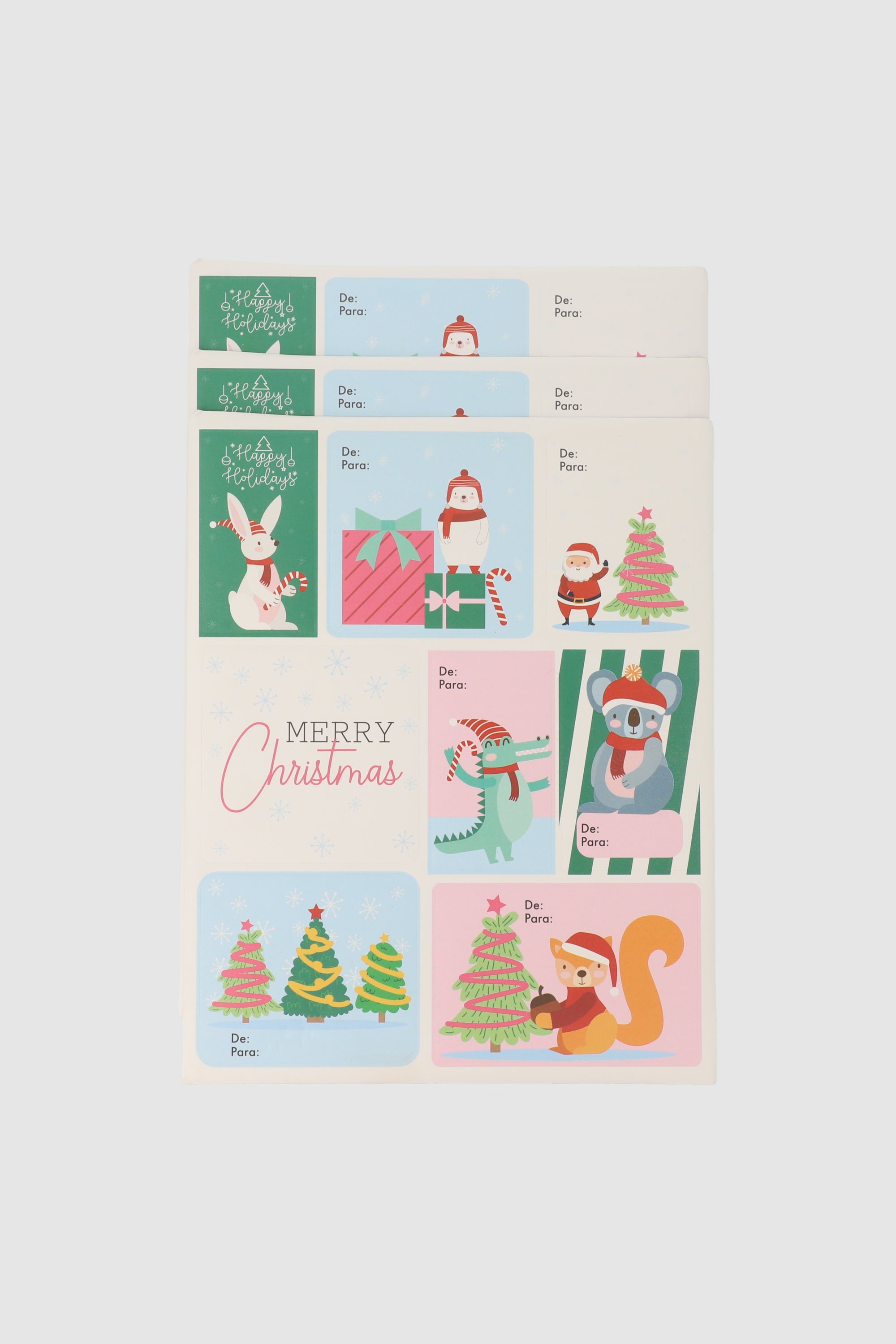 Stickers Para Regalos De Navidad MULTICOLOR