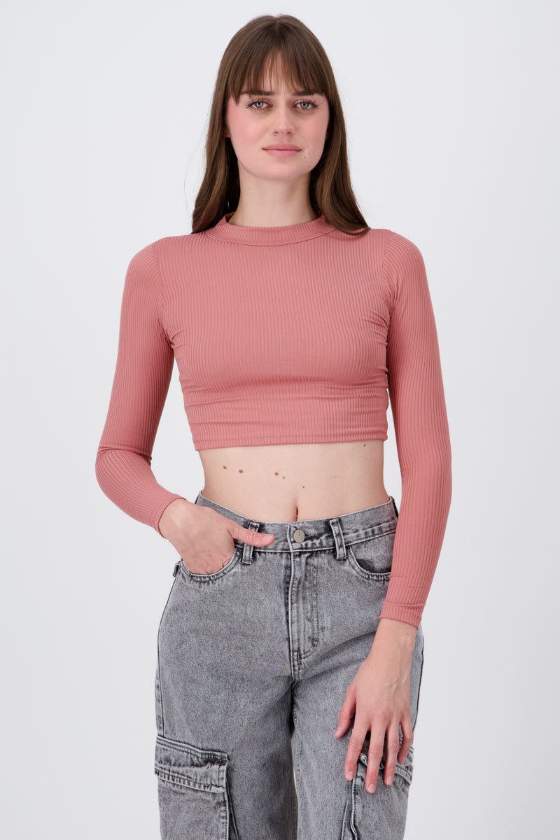 Top Acanalado Manga Larga BLUSH