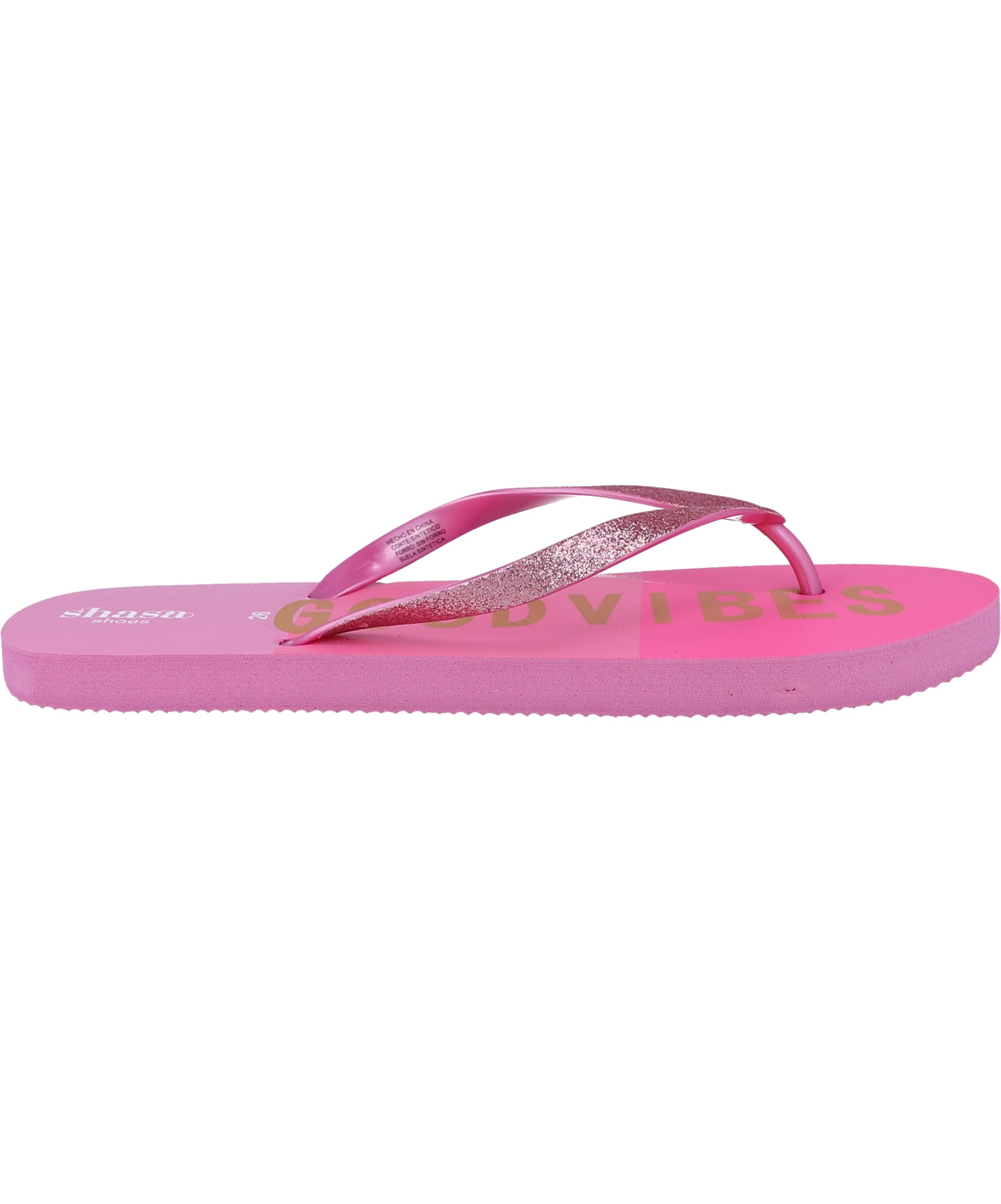 Flip flop good vibes glitter ROSA