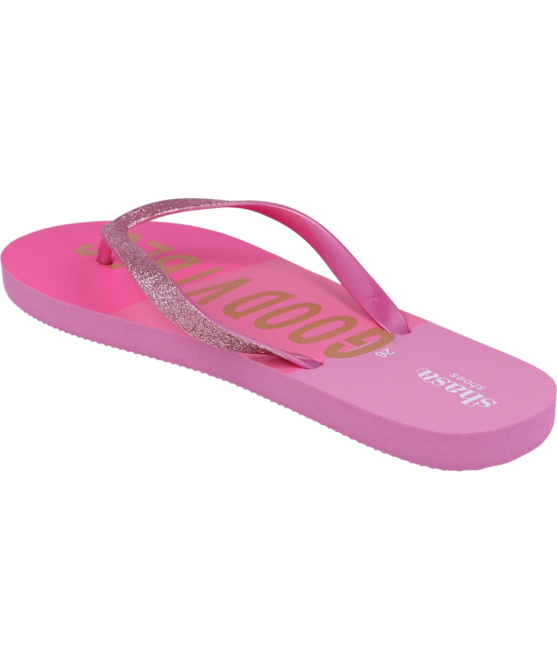 Flip flop good vibes glitter ROSA