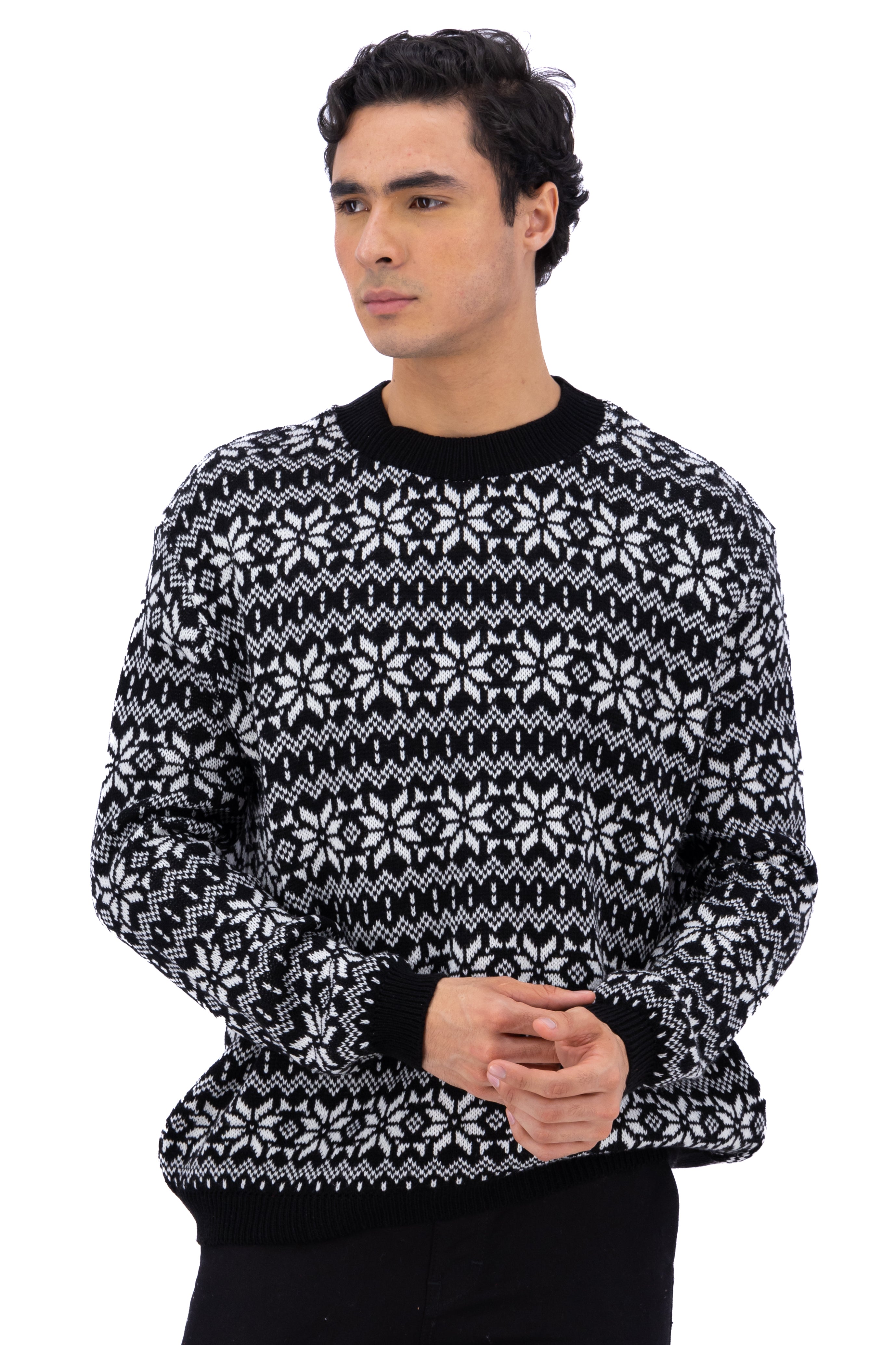 Fabric tissue sweater Black Combo