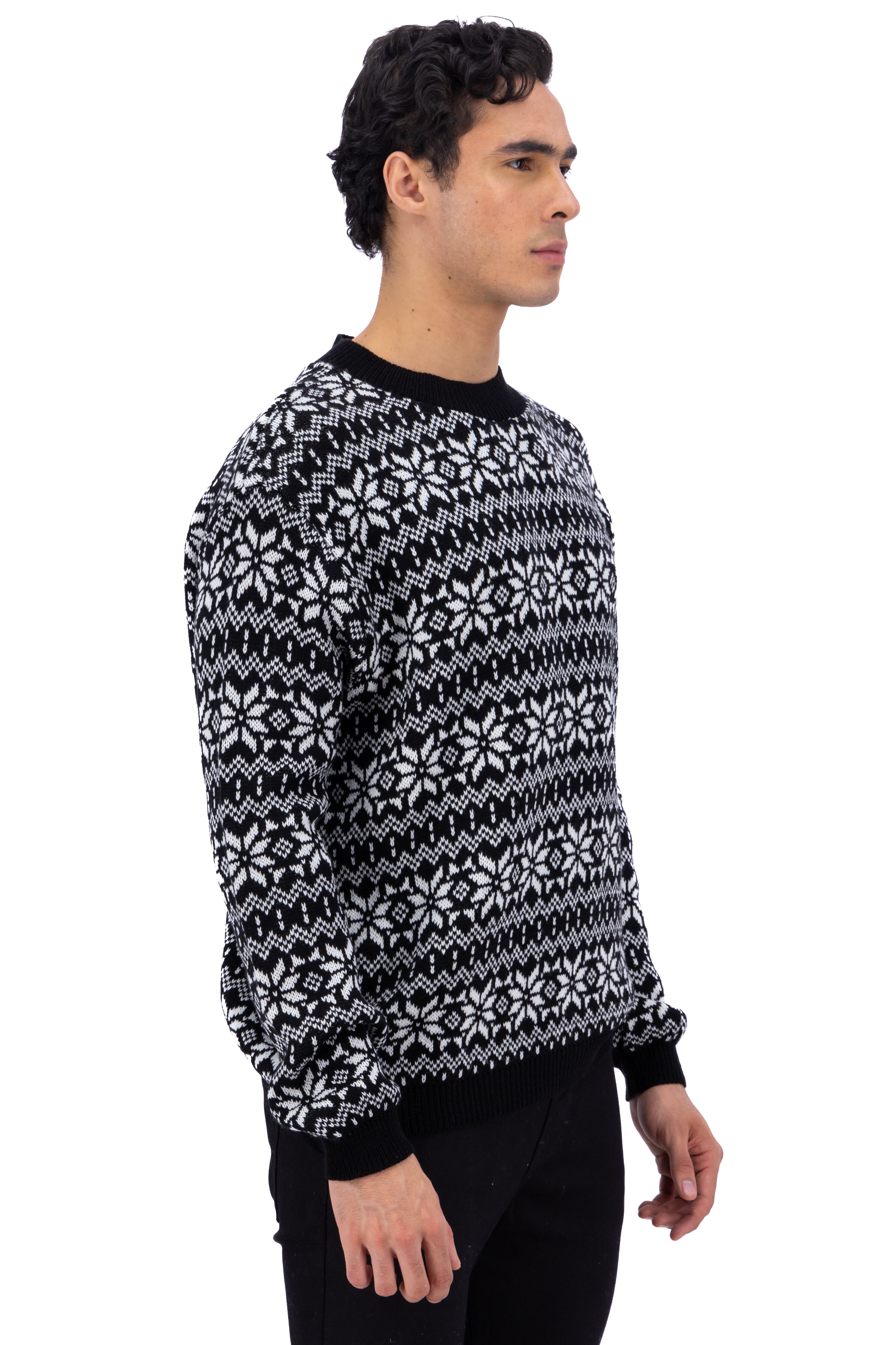 Fabric tissue sweater Black Combo