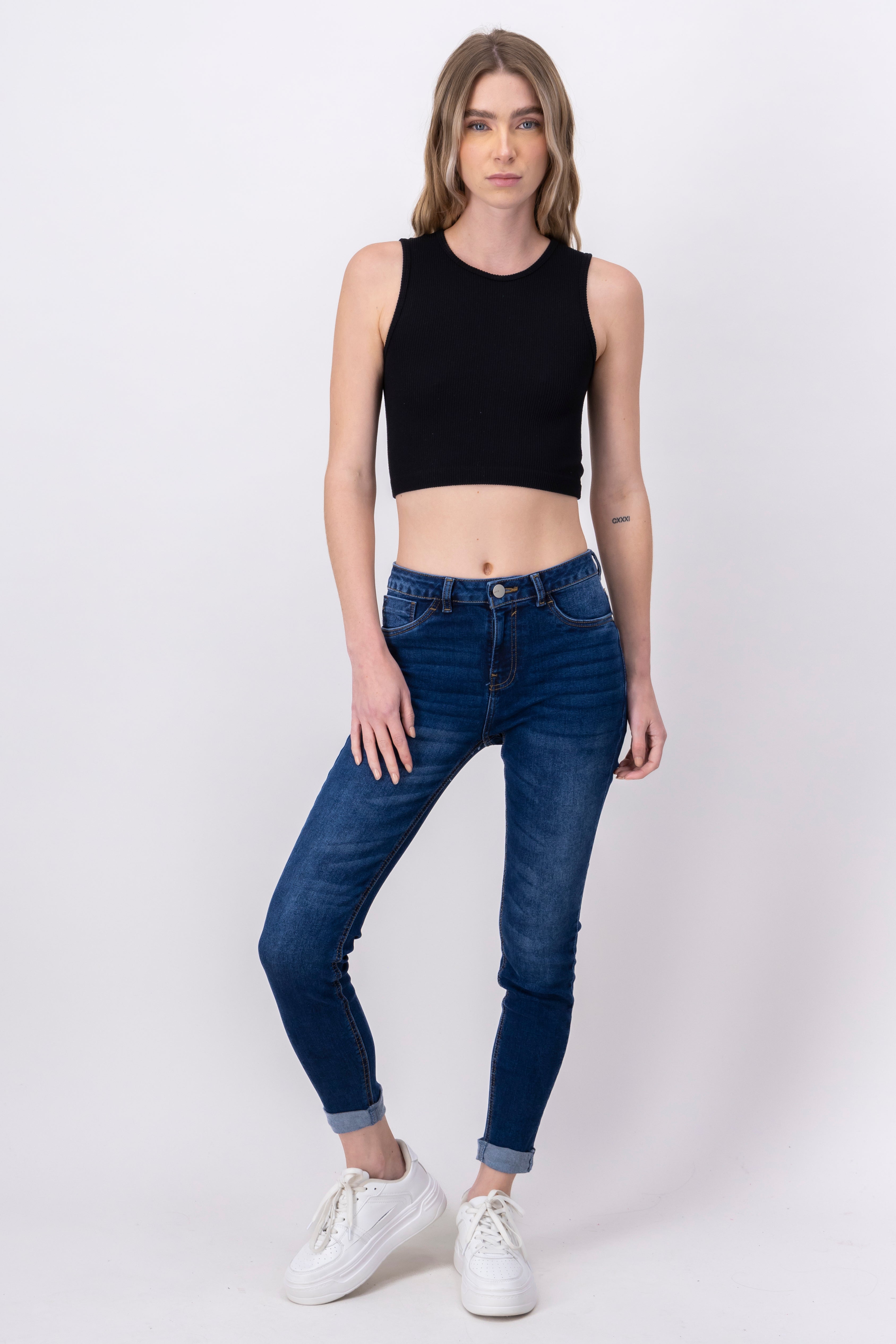 Jeans Middle Waist Dark Wash