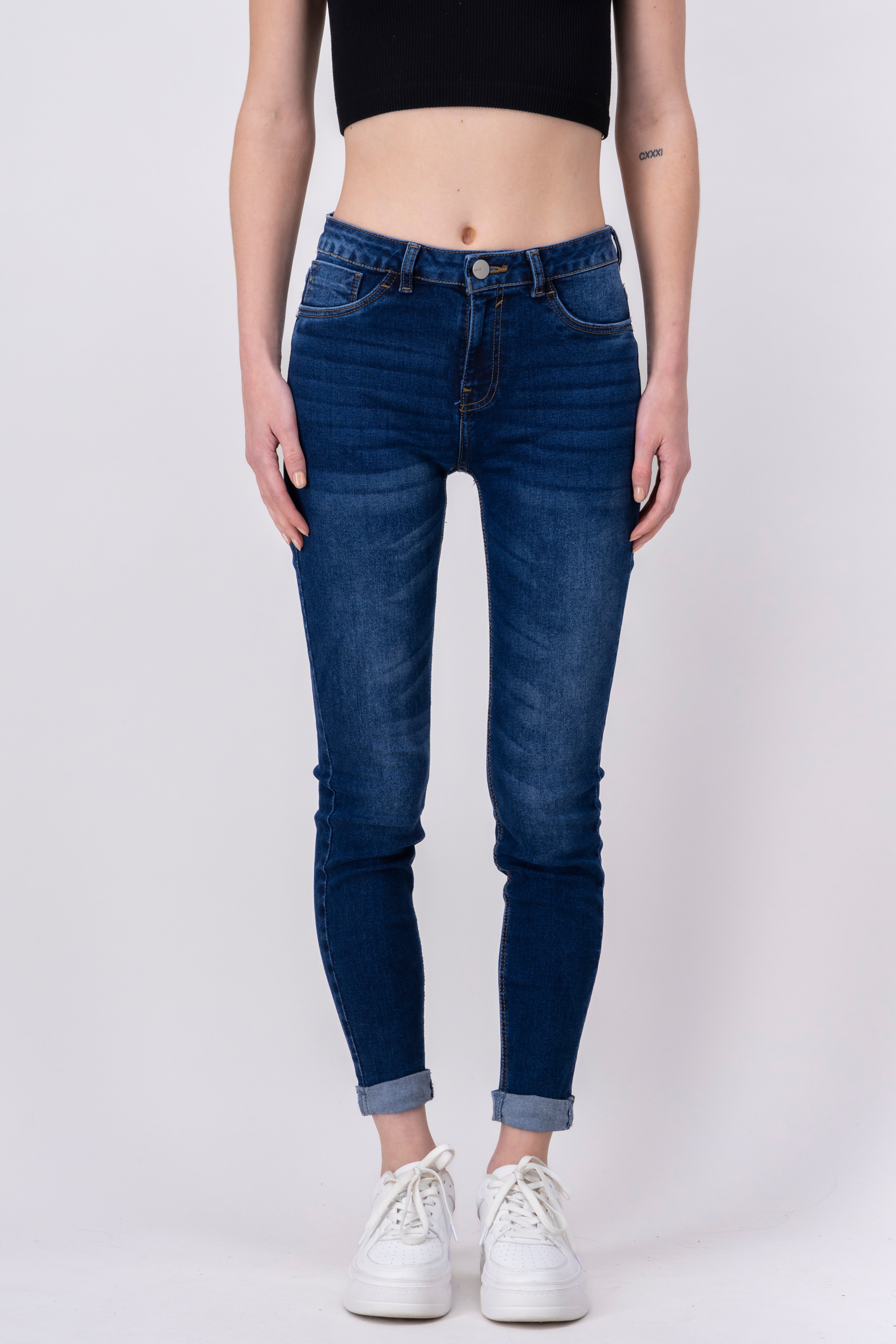 Jeans Middle Waist Dark Wash