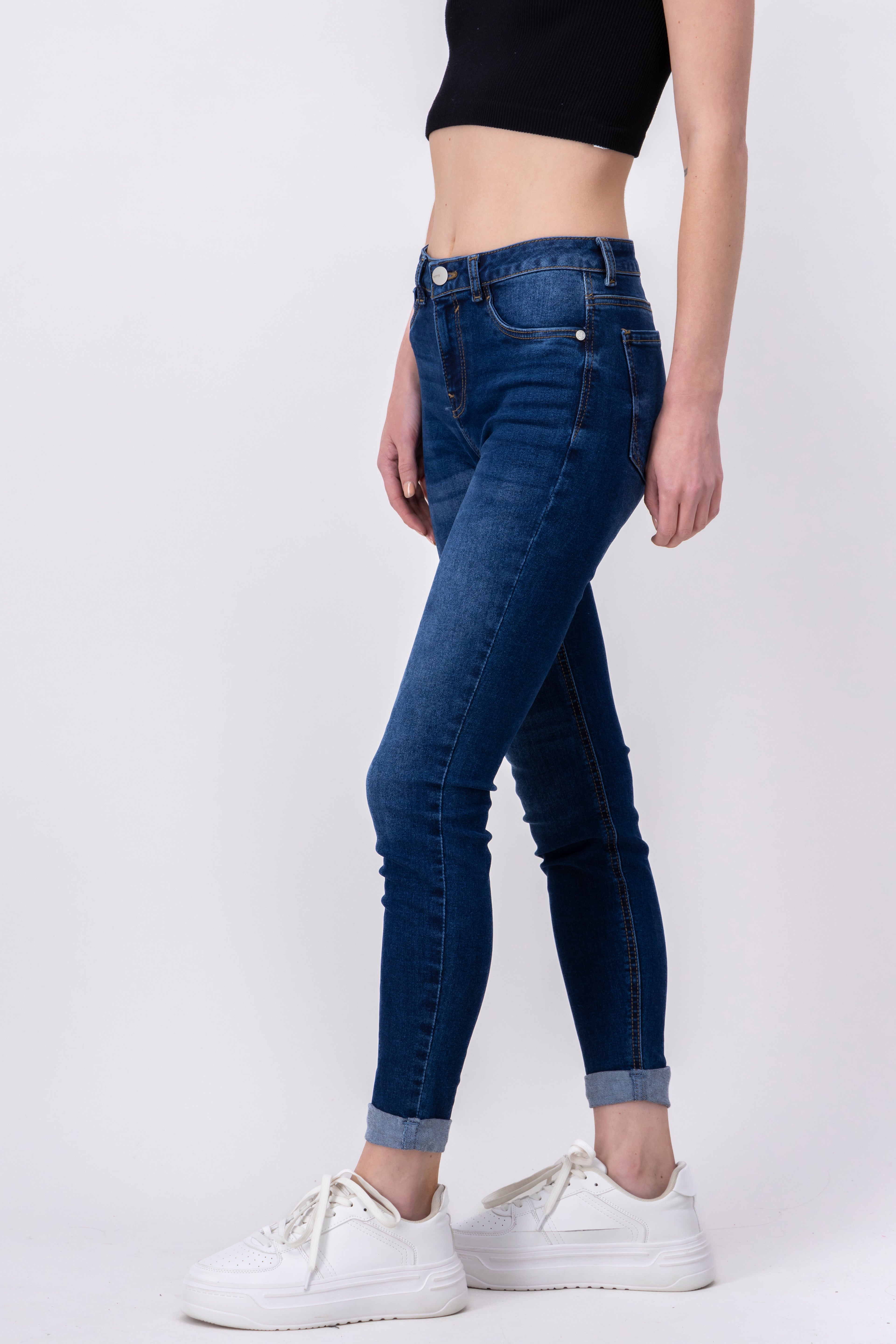 Jeans Middle Waist Dark Wash