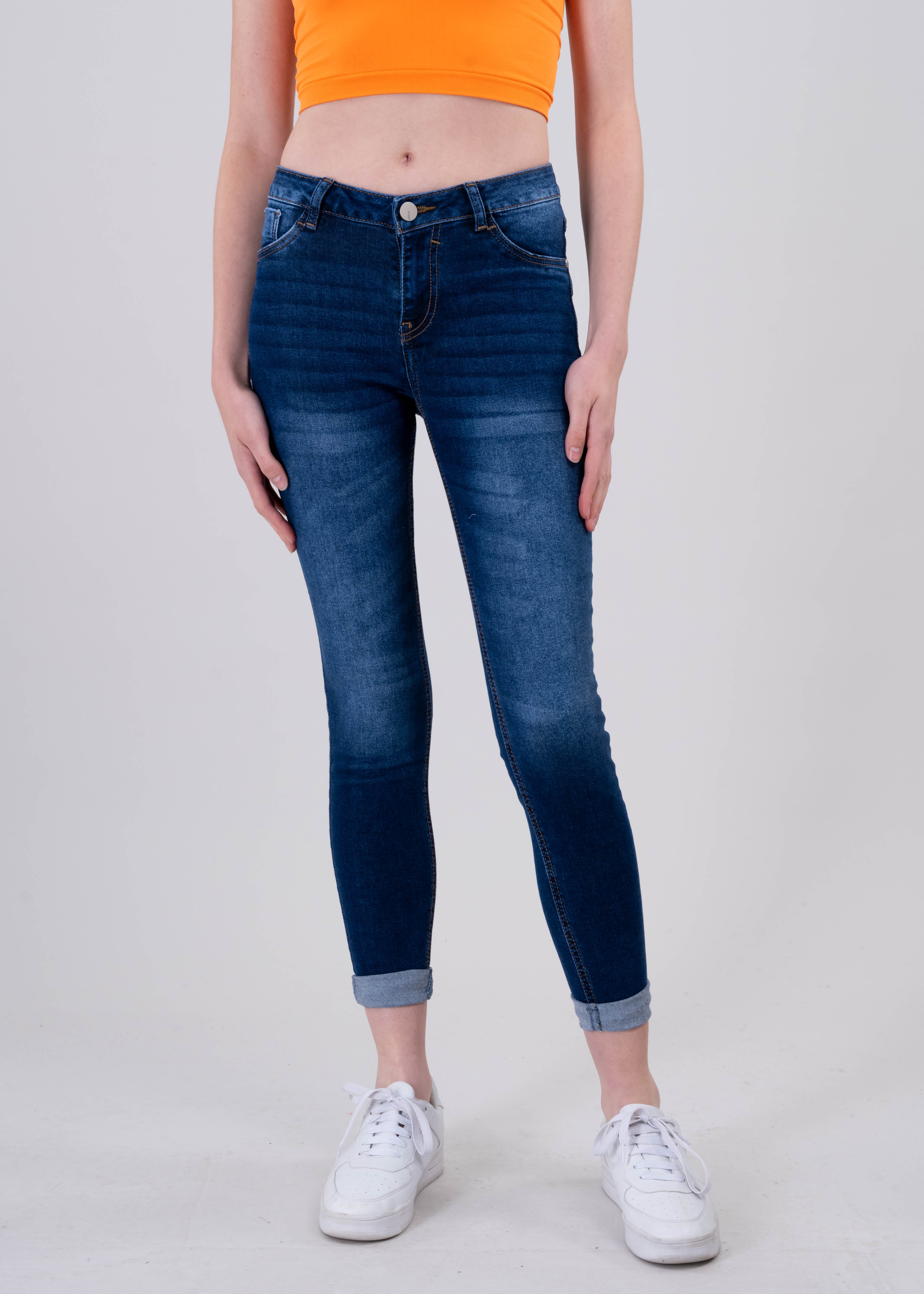 Jeans Middle Waist Dark Wash