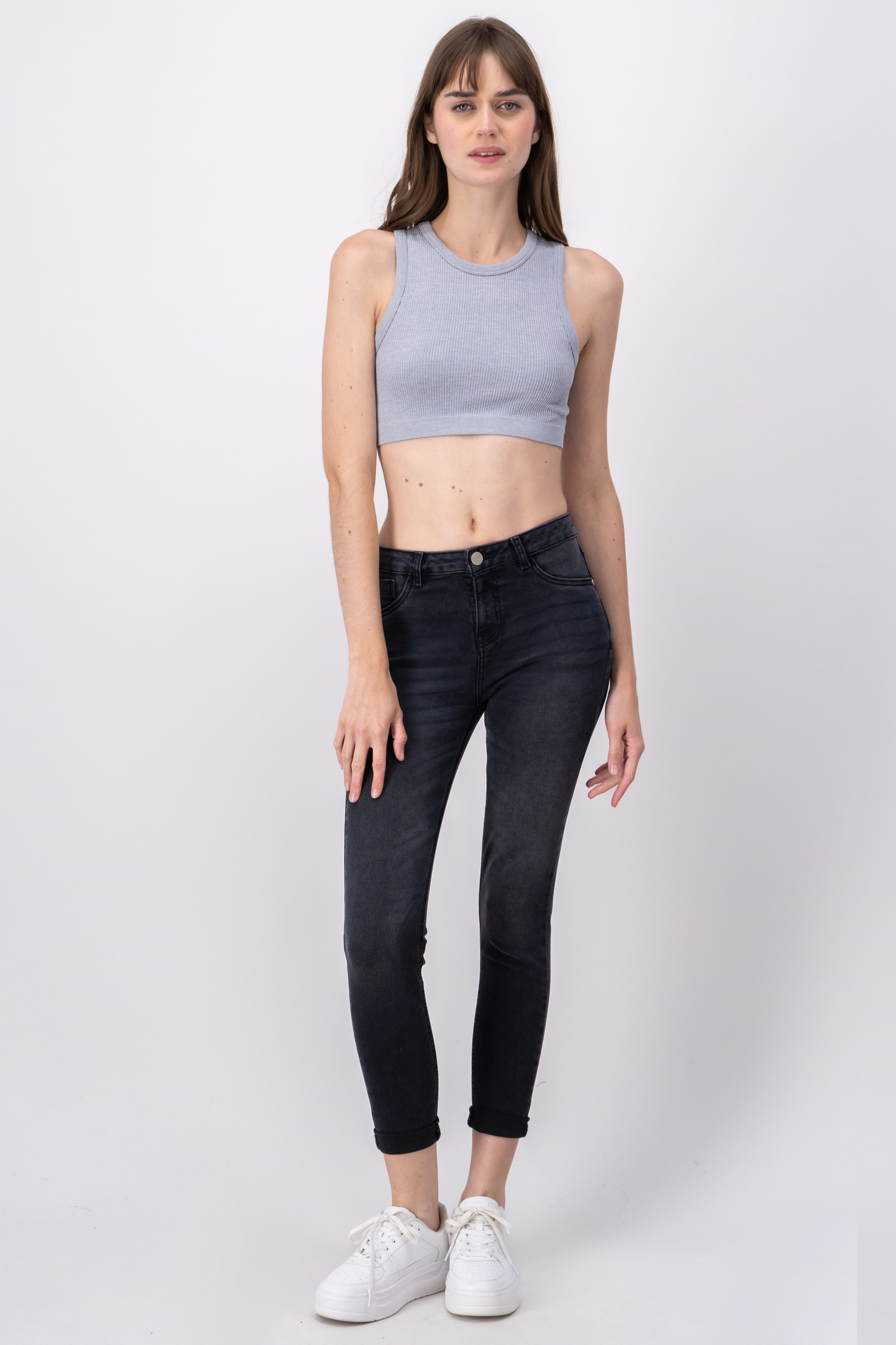 Jeans Middle Waist Dark gray