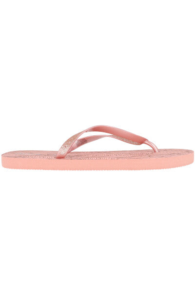 Flip flop hoja tropical brillos ORO ROSA