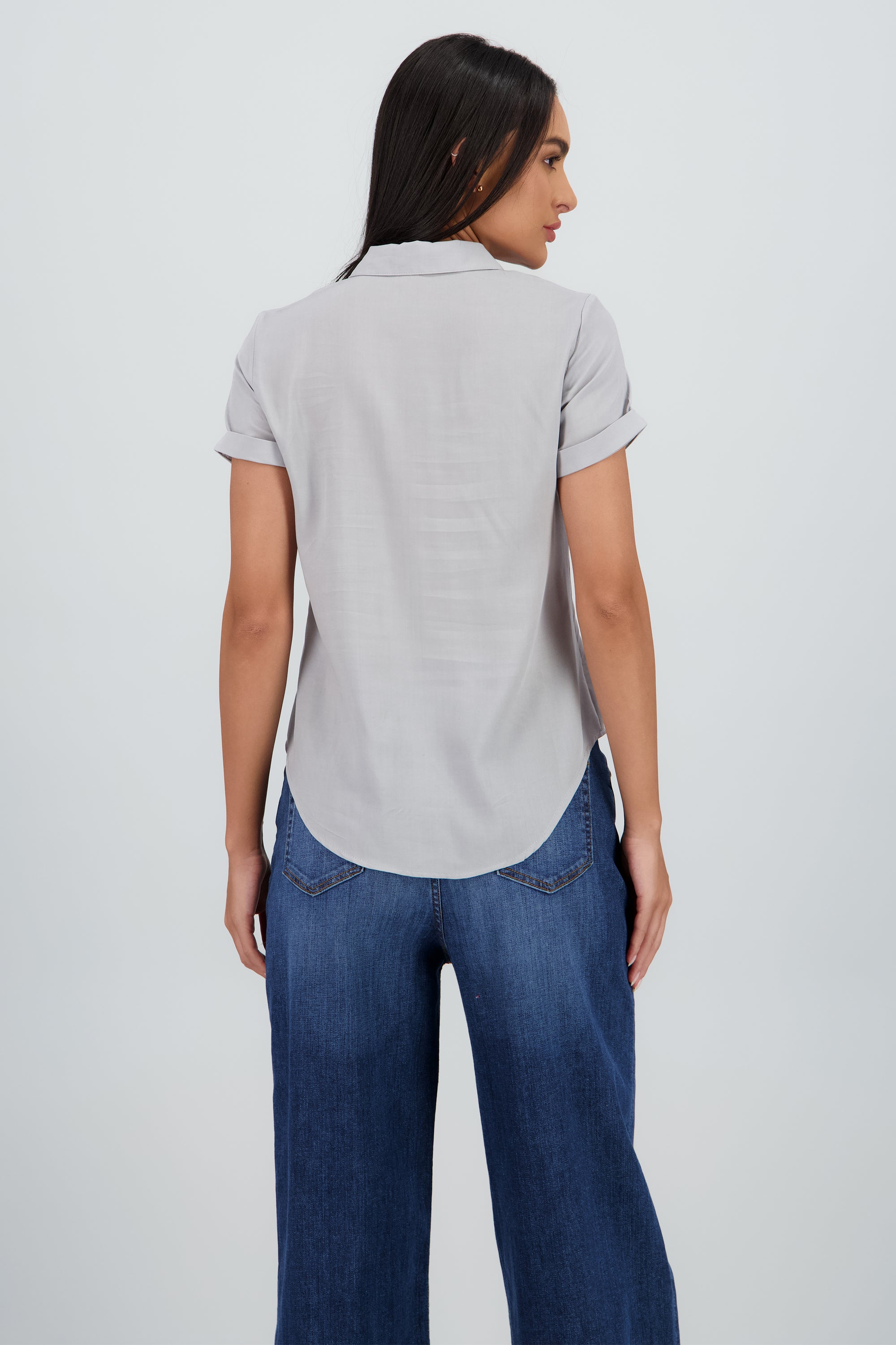 Camisa Manga Corta GRIS CLARO